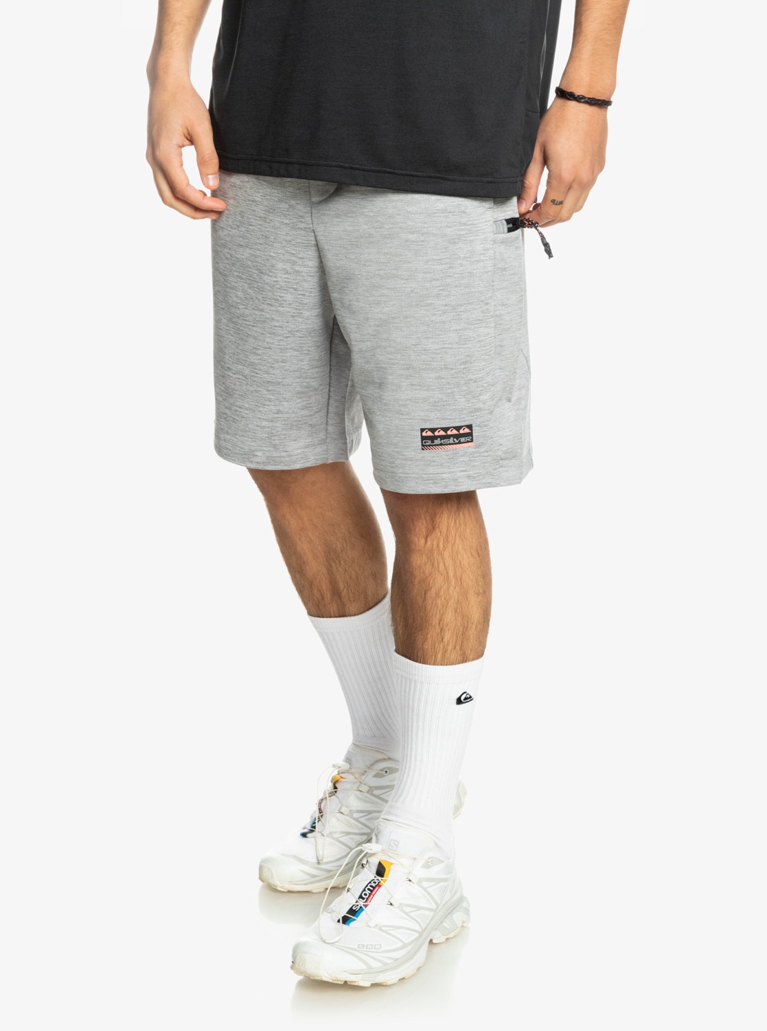 Quiksilver Herren Trainingsshorts »Knit Training 18"« in grau, Größe L