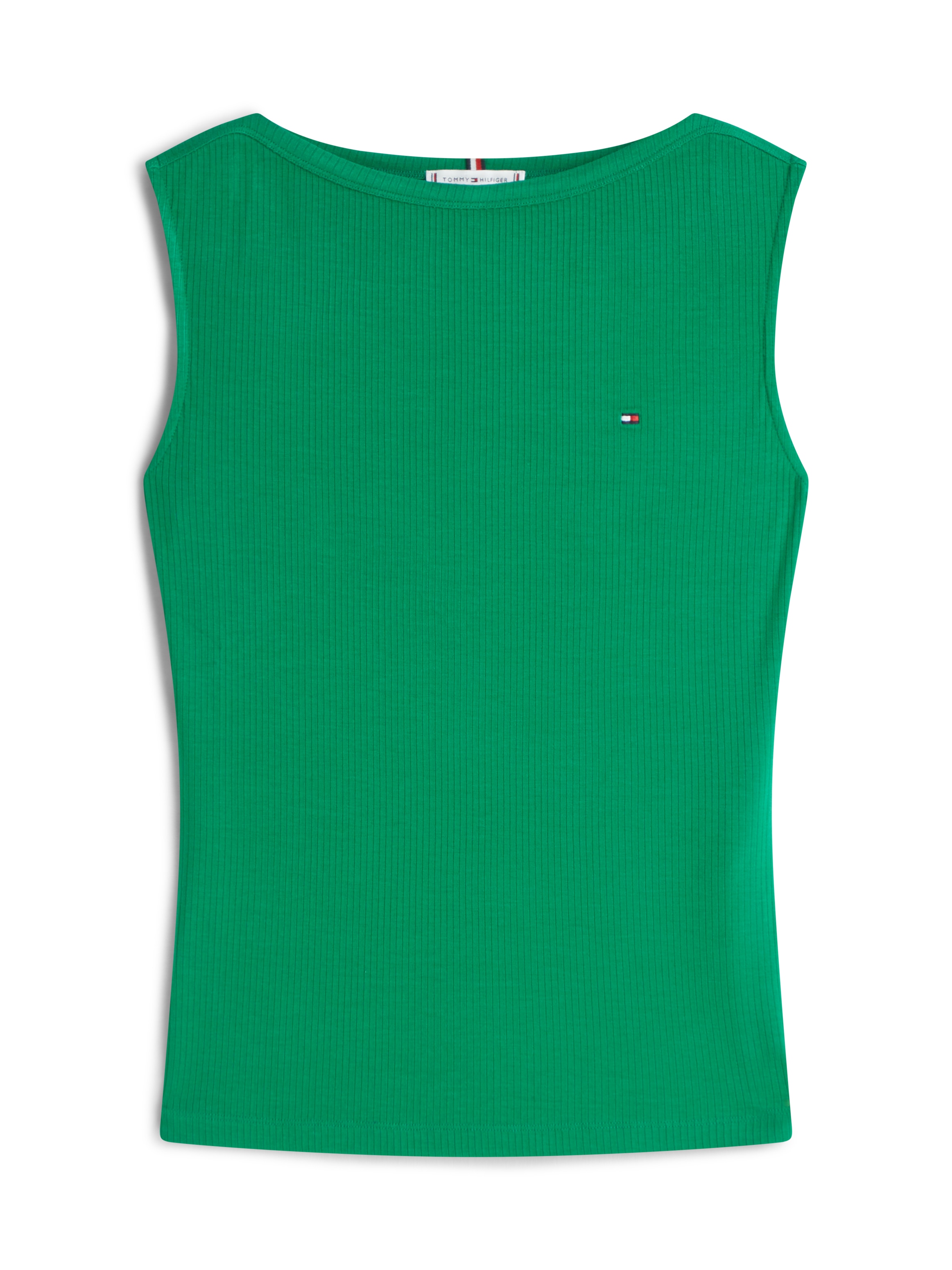 Tommy Hilfiger T-Shirt »SLIM 5X2 RIB BOAT-NK TANK« in gerippter Struktur