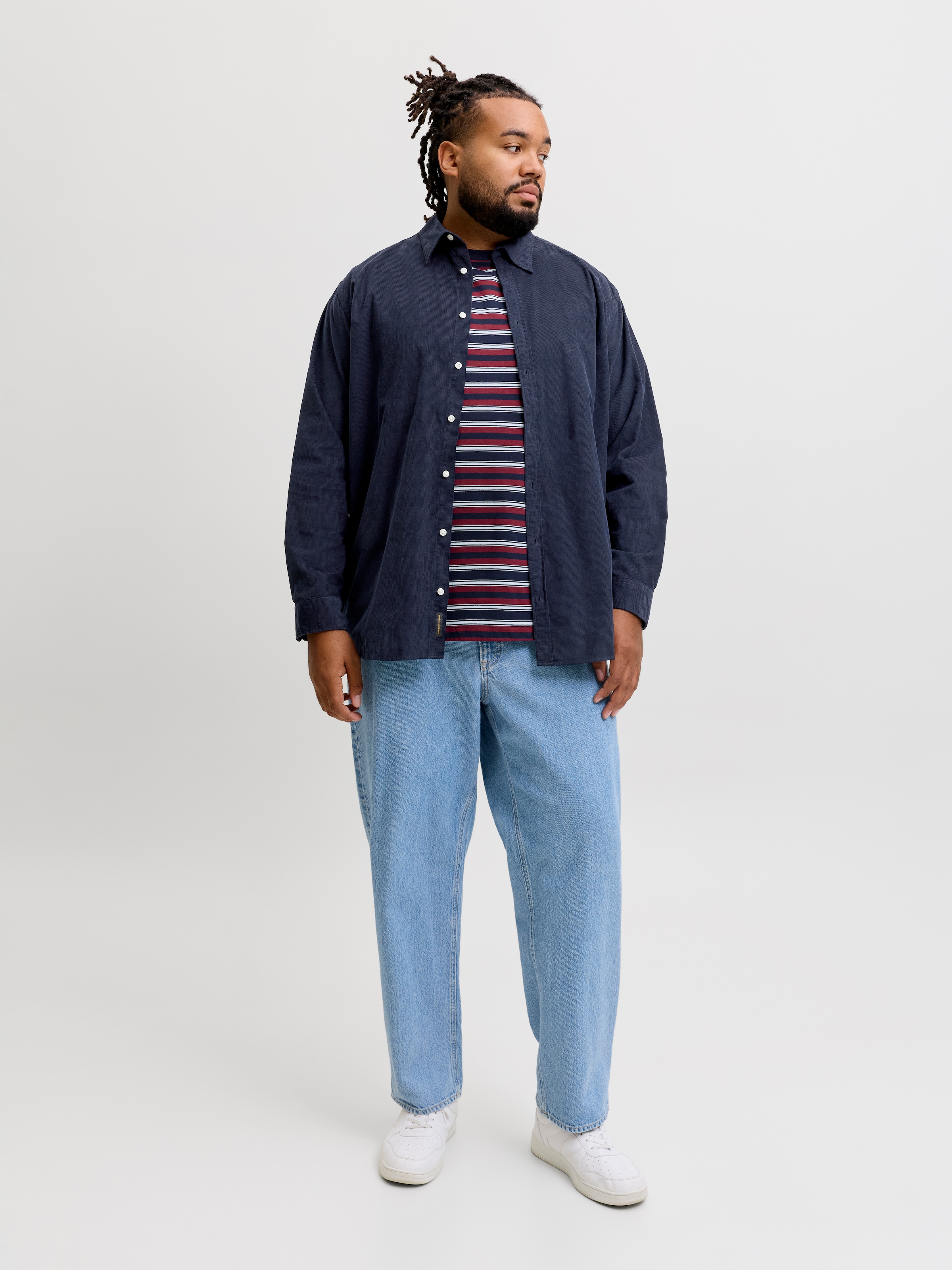 Jack & Jones PlusSize Langarmhemd »JJEFIELD CORD SHIRT LS SN PLS« Baumwolle, regular fit