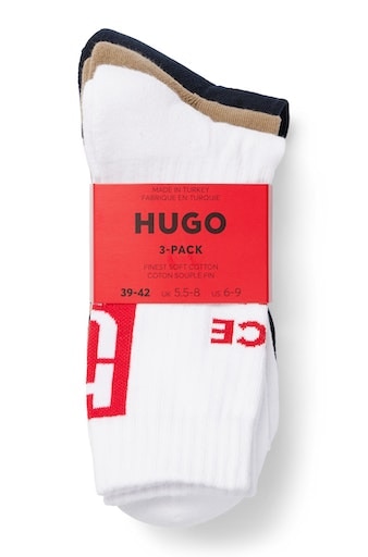 HUGO Underwear Freizeitsocken »3P QS SINCE93 CC«, (Packung, 3 Paar), mit HUGO Schriftzug