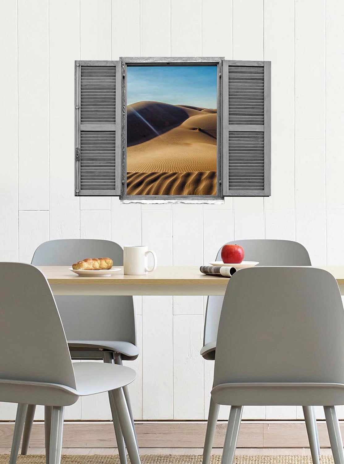 queence Wandtattoo »Wüste«, (1 St.), Wandsticker, Wandbild, selbstklebend, 3D, Fenster