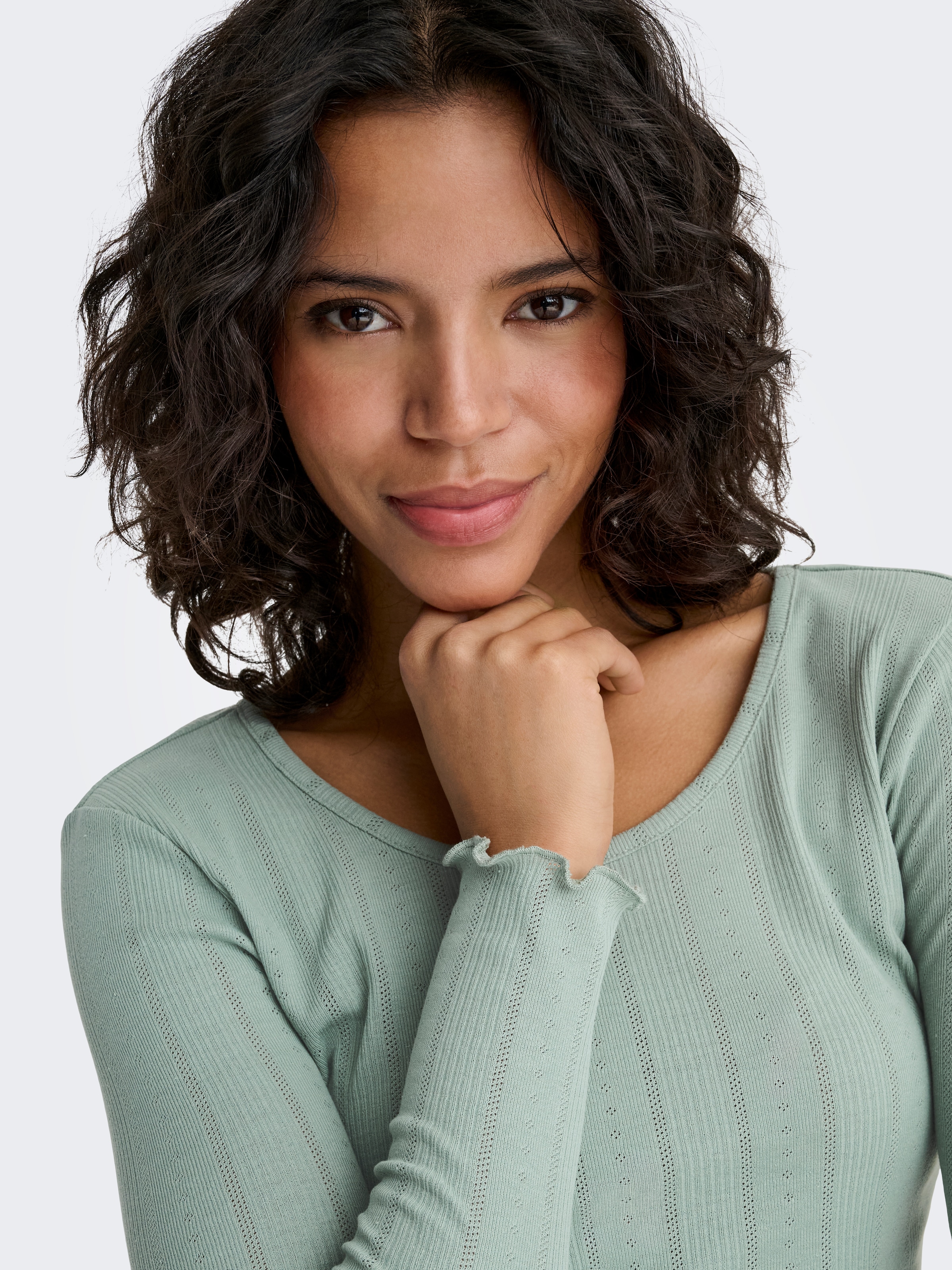 ONLY Langarmshirt »ONLTENNA O-NECK L/S TOP JRS NOOS«