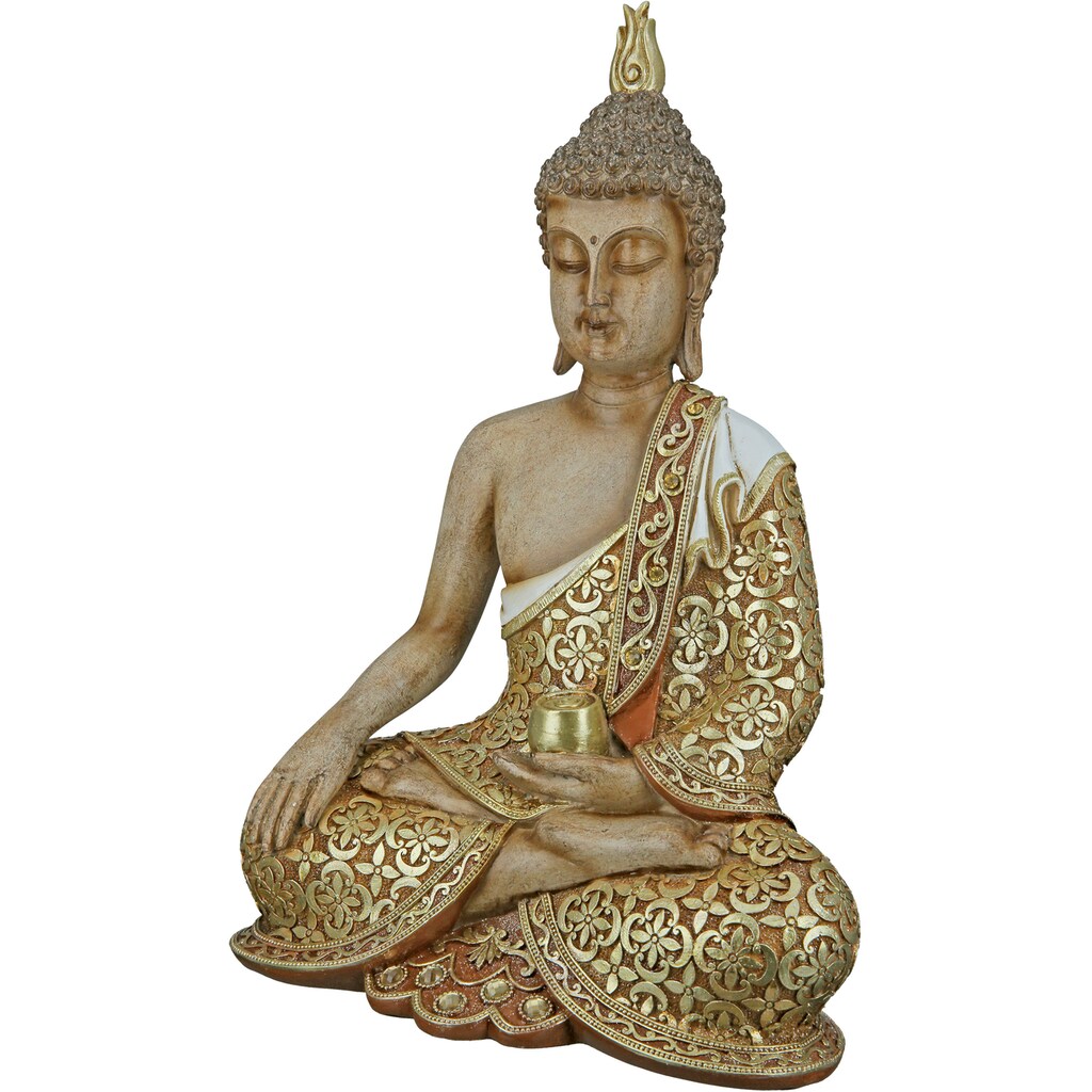 GILDE Buddhafigur »Buddha Mangala braun-gold«