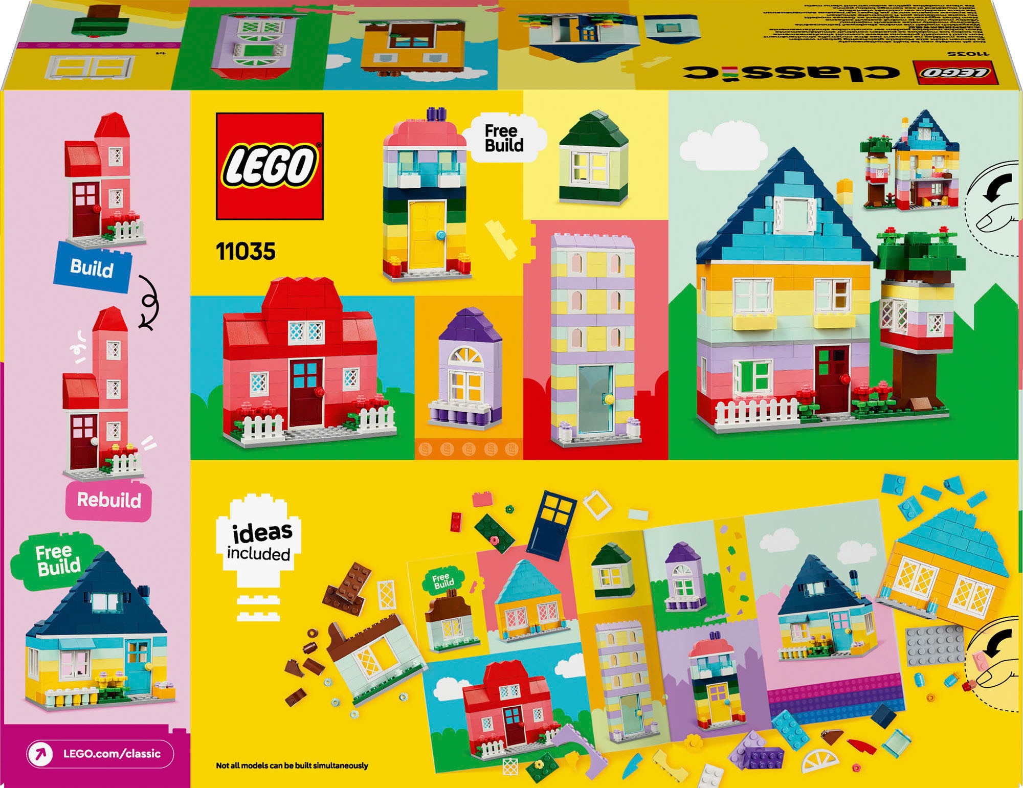 LEGO® Konstruktionsspielsteine »Kreative Häuser (11035), LEGO Classic«, (850 St.), Made in Europe