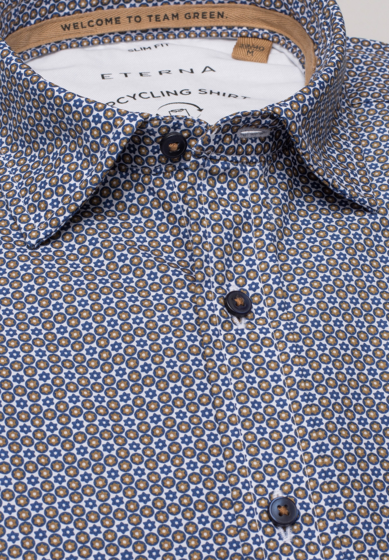 Eterna Langarmhemd »SLIM FIT« EASY IRON (bügelleicht)