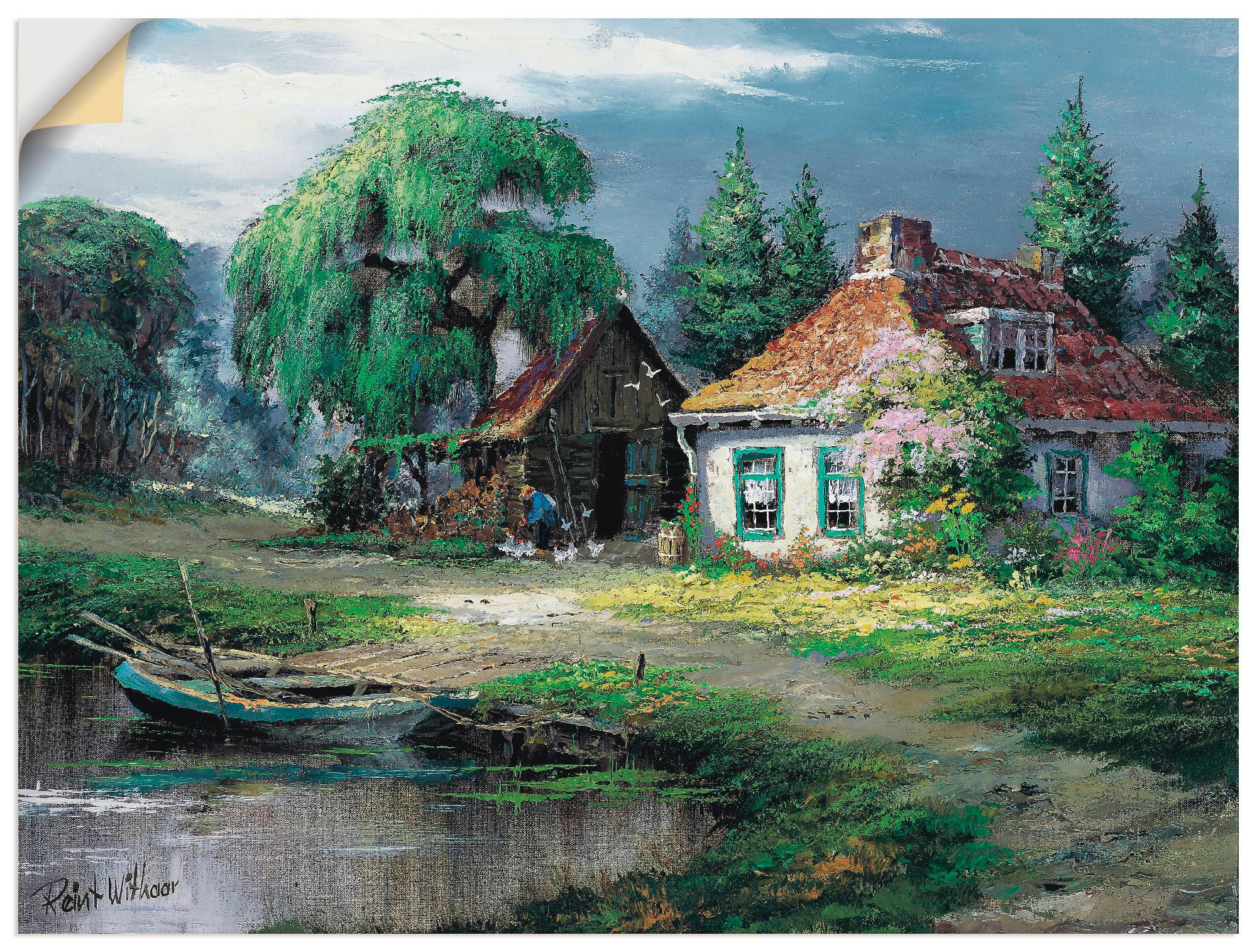 Artland Wandbild »Ein eigenes Haus«, Garten, (1 St.), in vielen Größen & Produktarten -Leinwandbild, Poster, Wandaufkleber / Wandtattoo auch für Badezimmer geeignet