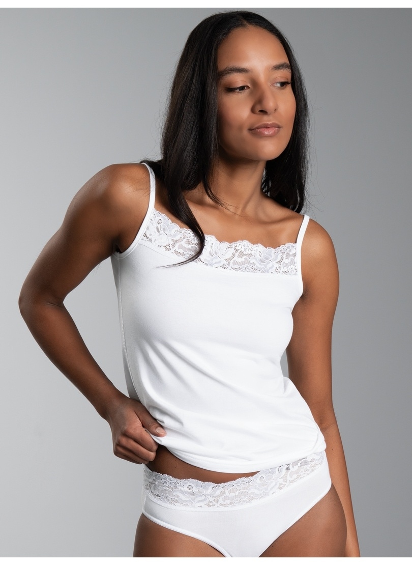 Trigema Unterhemd »TRIGEMA Spaghettiträger Unterhemd mit Spitze« 1 Stk.