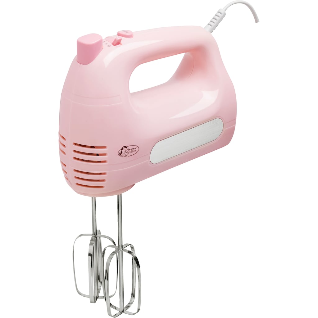 bestron Handmixer »AHM300P Sweet Dreams«, 300 W, im Retro Design, mit Rührbesen und Knethaken, 6 Stufen, Rosa