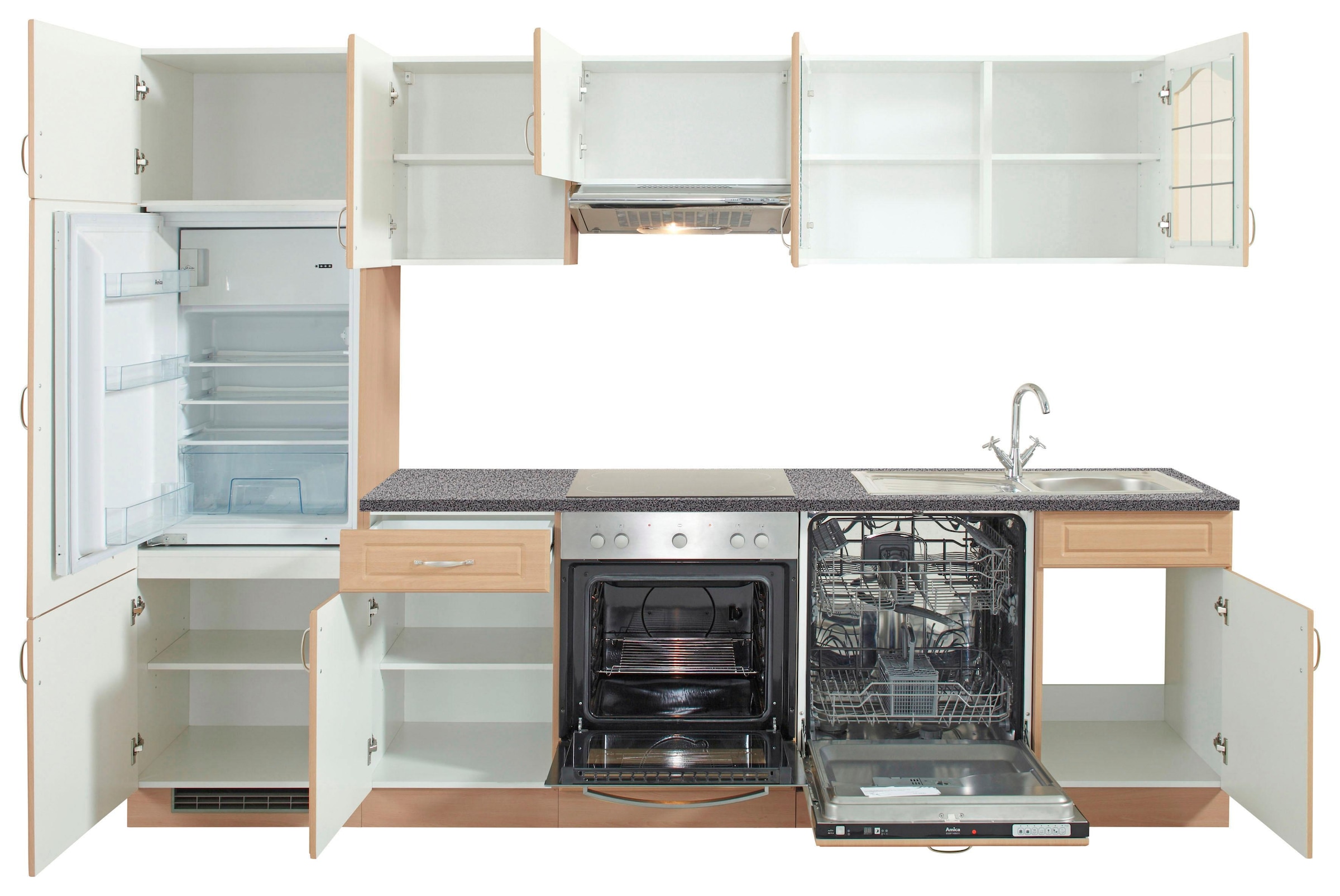 wiho Küchen Küchenzeile »Linz«, mit bei 280 Breite E-Geräten, bestellen OTTO cm