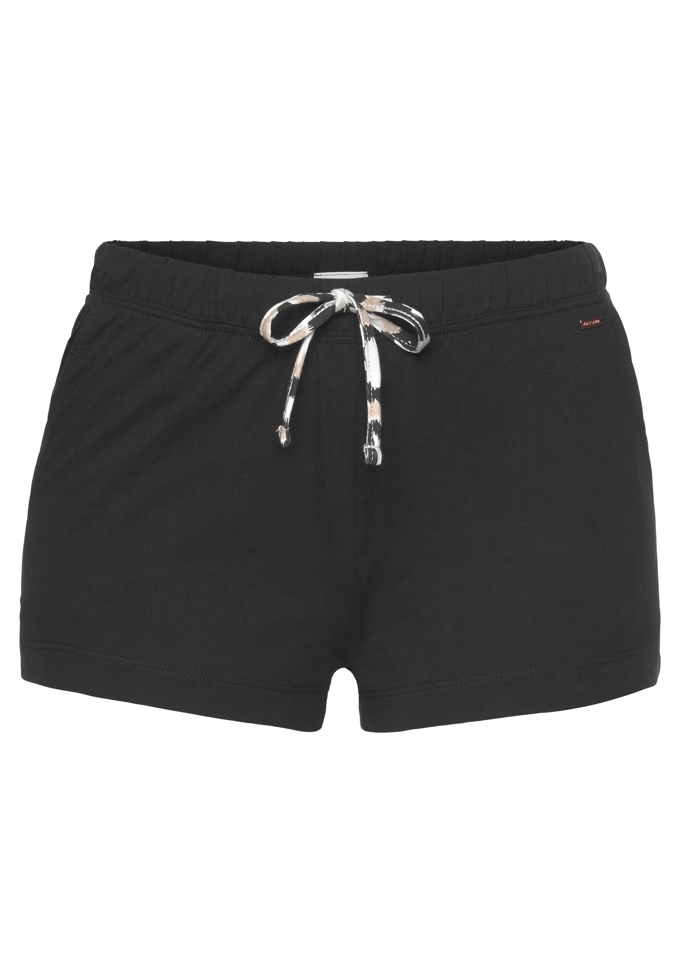 LASCANA Schlafshorts, Uni oder mit schönem Druck