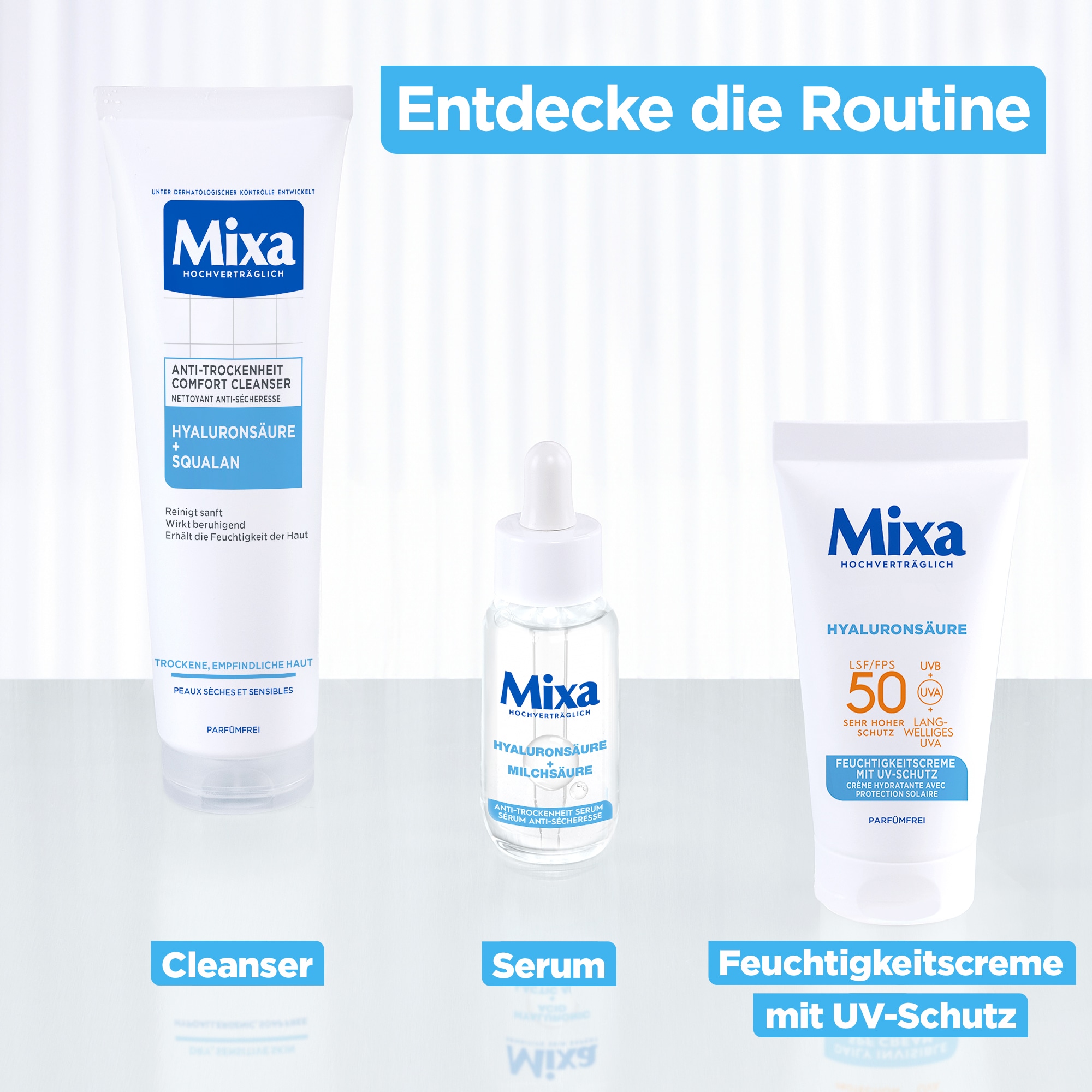 Mixa Gesichts-Reinigungsfluid »Mixa Anti-Trockenheit Comfort Cleanser«, mit hoher Wirkungskraft
