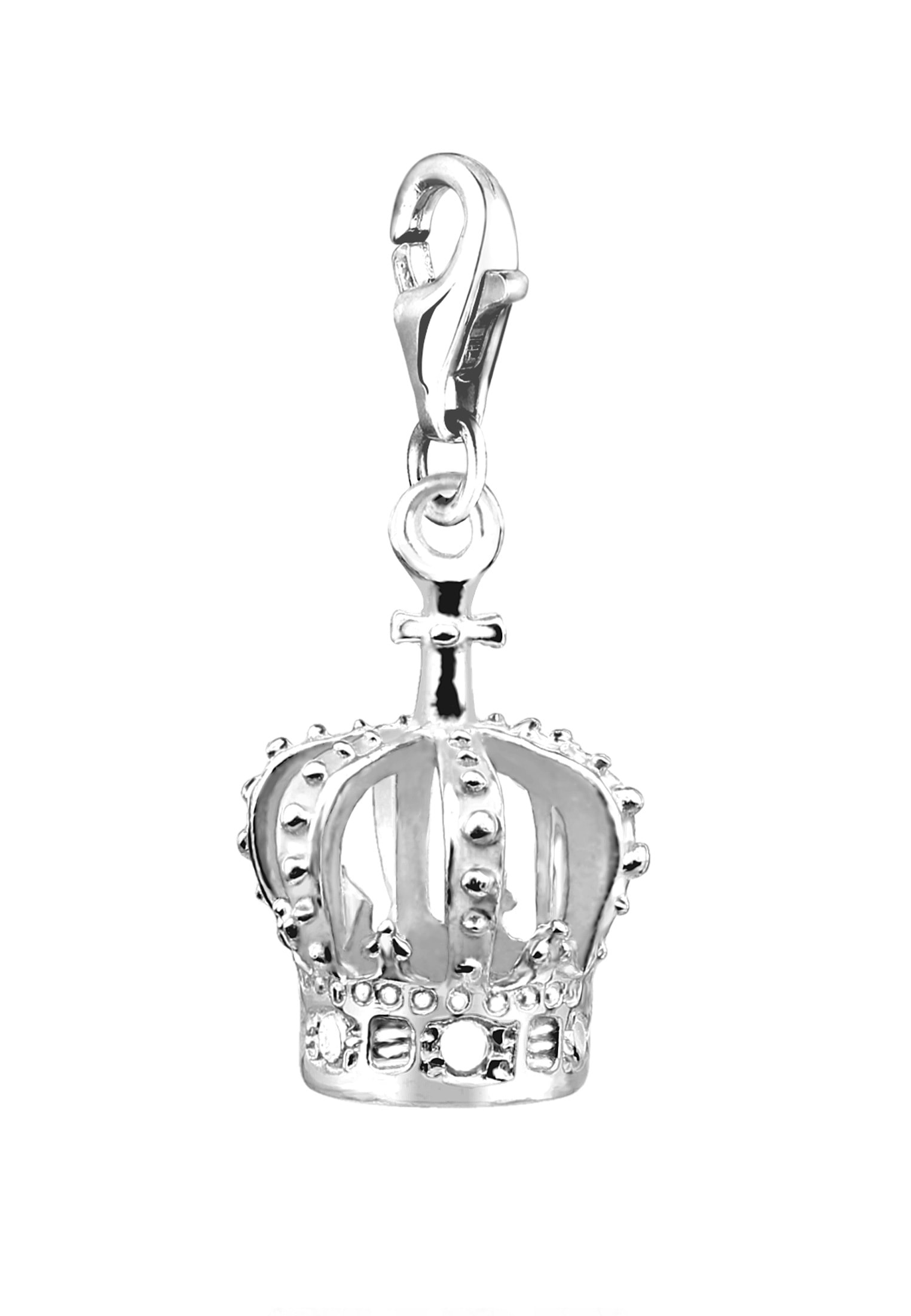 Nenalina Charm-Einhänger »Charm Kronen Symbol Anhänger König Royal 925 Silber«