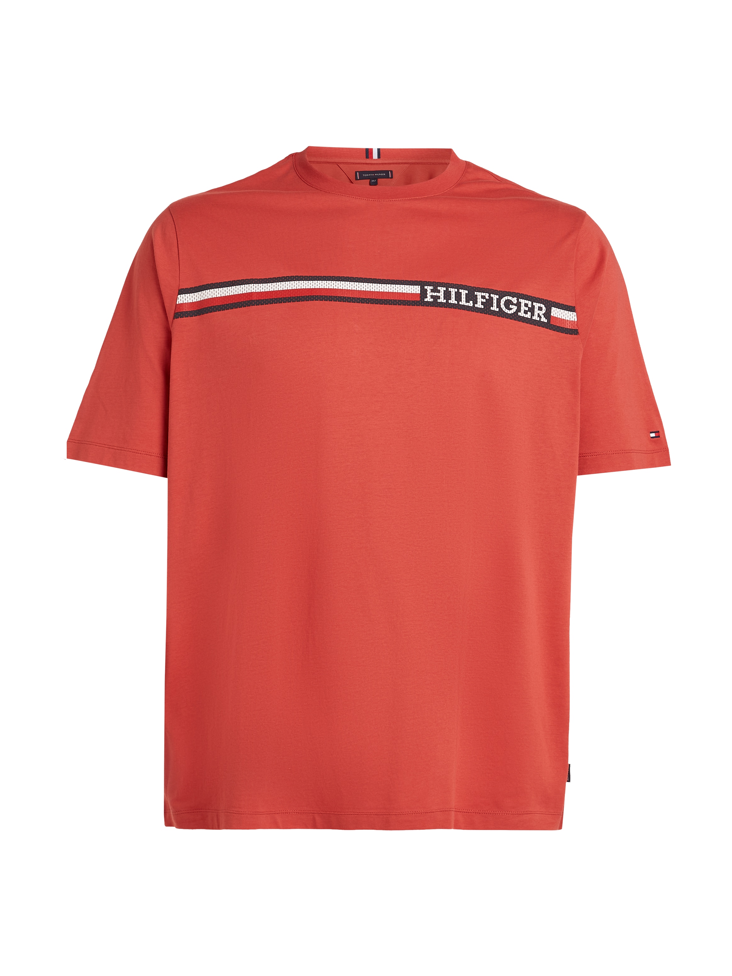 Tommy Hilfiger Big & Tall T-Shirt »BT-CHEST STRIPE TEE-B«, Große Größen mit Logostickerei