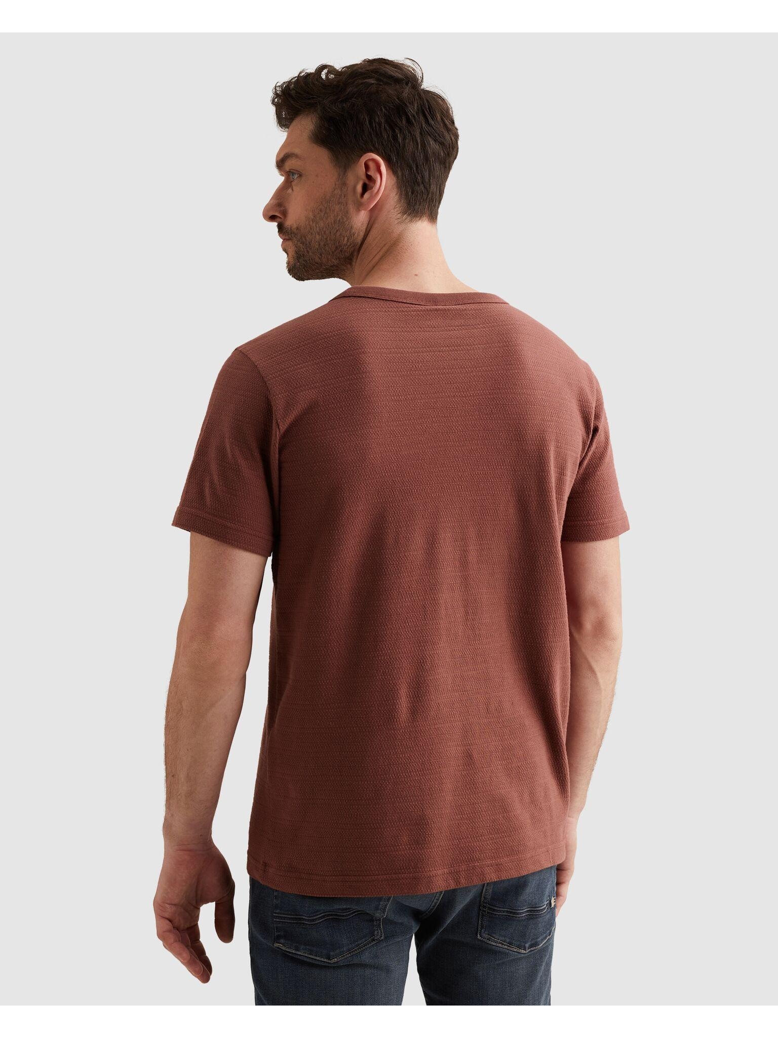 PME LEGEND T-Shirt »Short Sleeve Jacquard Striped« mit Rundhals, Baumwoll-Qualität