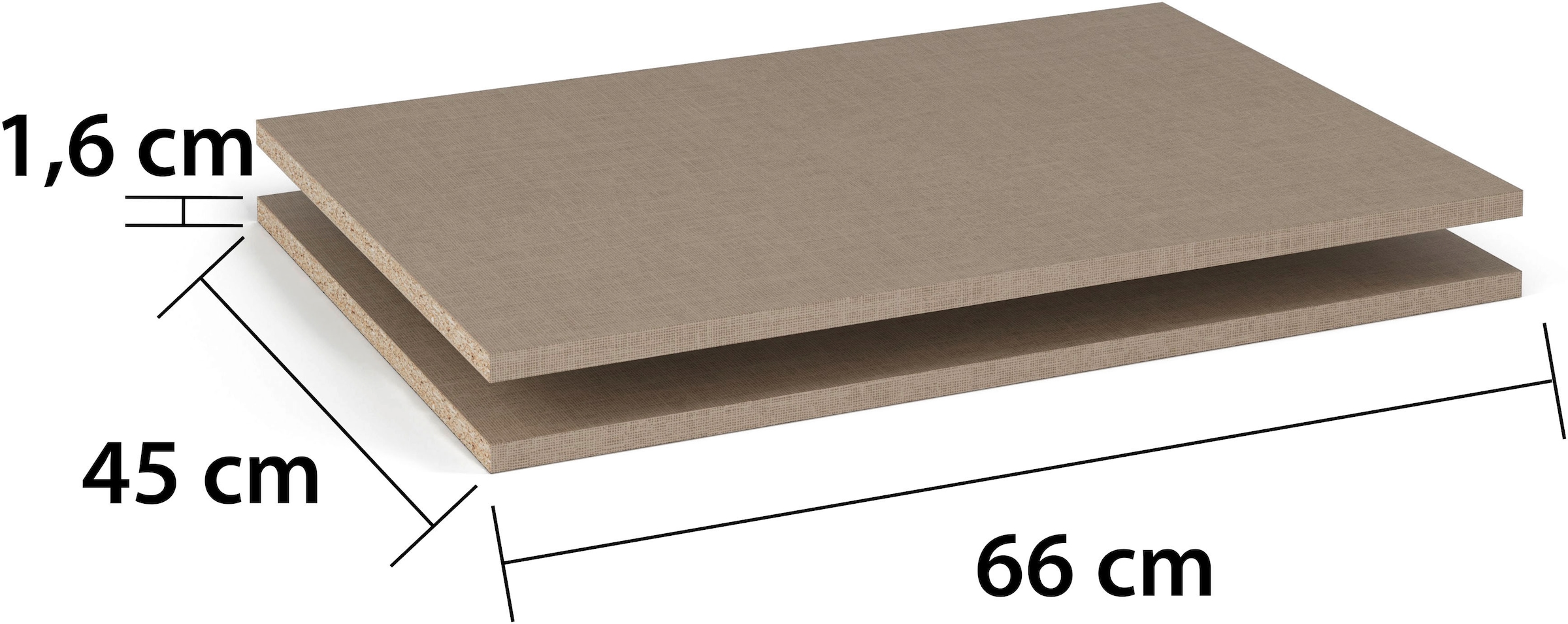 rauch »Zubehör für Rauch-Drehtürenschränke ORANGE« 2er-Set Breite 66 cm, Tiefe 45 cm