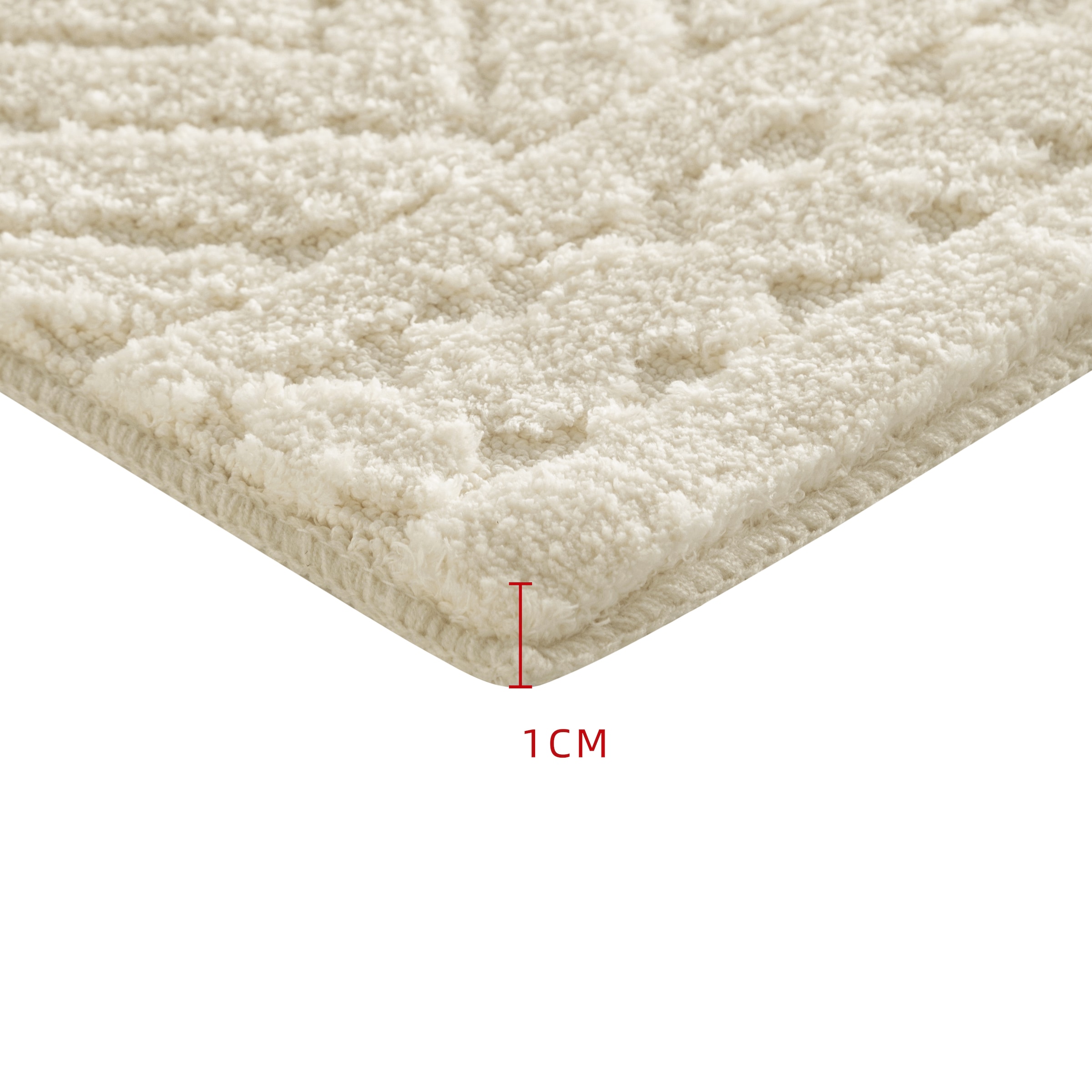 my home Badematte »Louvres, Badvorleger, Badezimmer Teppich, Duschvorleger« Höhe 10 mm rutschhemmend beschichtet schnell trocknend Badteppich, Uni Farben, Hoch-Tief Effekt, Boho-Style