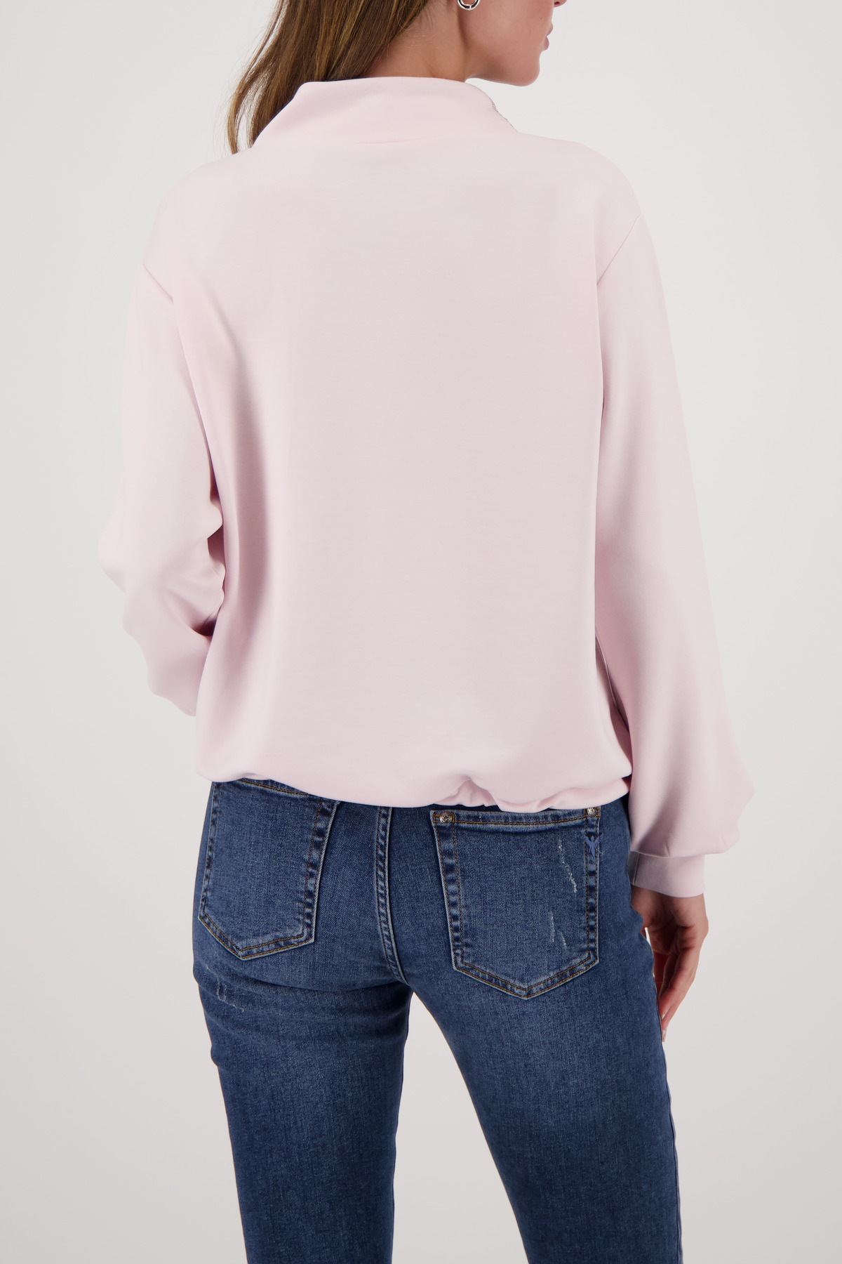 Monari Sweatshirt »Sweatshirt Basic Schmuckdetail«, Regular fit mit Stehkragen
