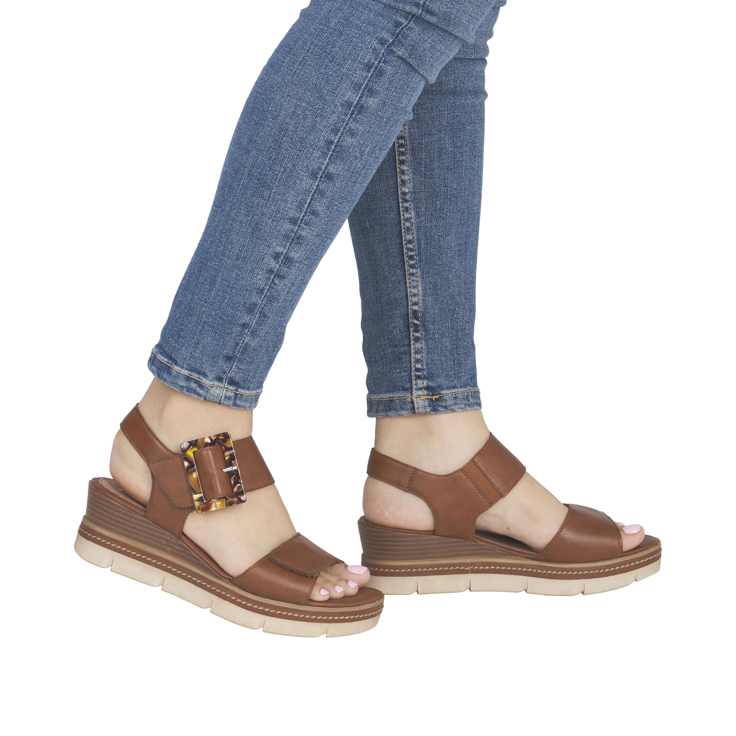 Remonte Keilsandalette »Elisabeth Hurley-Collection«  Keilabsatz, Riemensandale, Sommerschuh, auffällige Zierschnalle