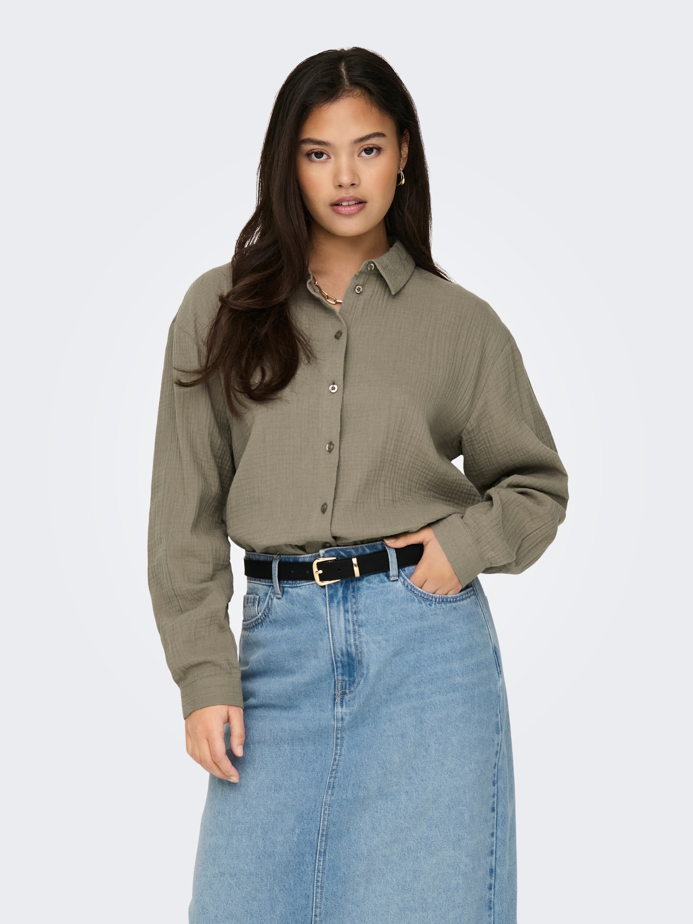 JDY Hemdbluse »JDYTHEIS LIFE L/S LOOSE SHIRT WVN NOOS« Baumwolle, regular fit