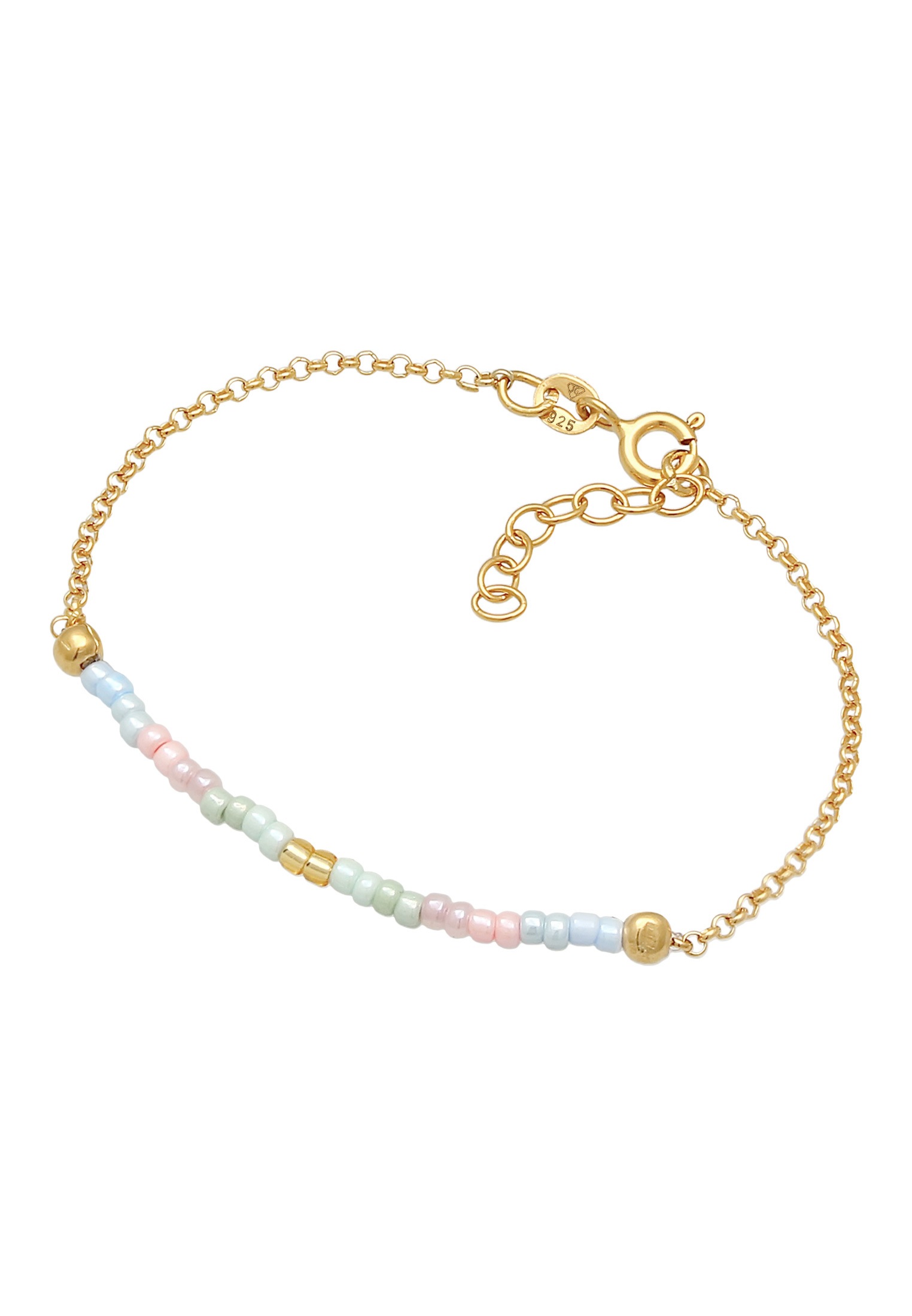 Elli Armkette »Armband Kinder Beads Kugeln Pastell 925 Silber«
