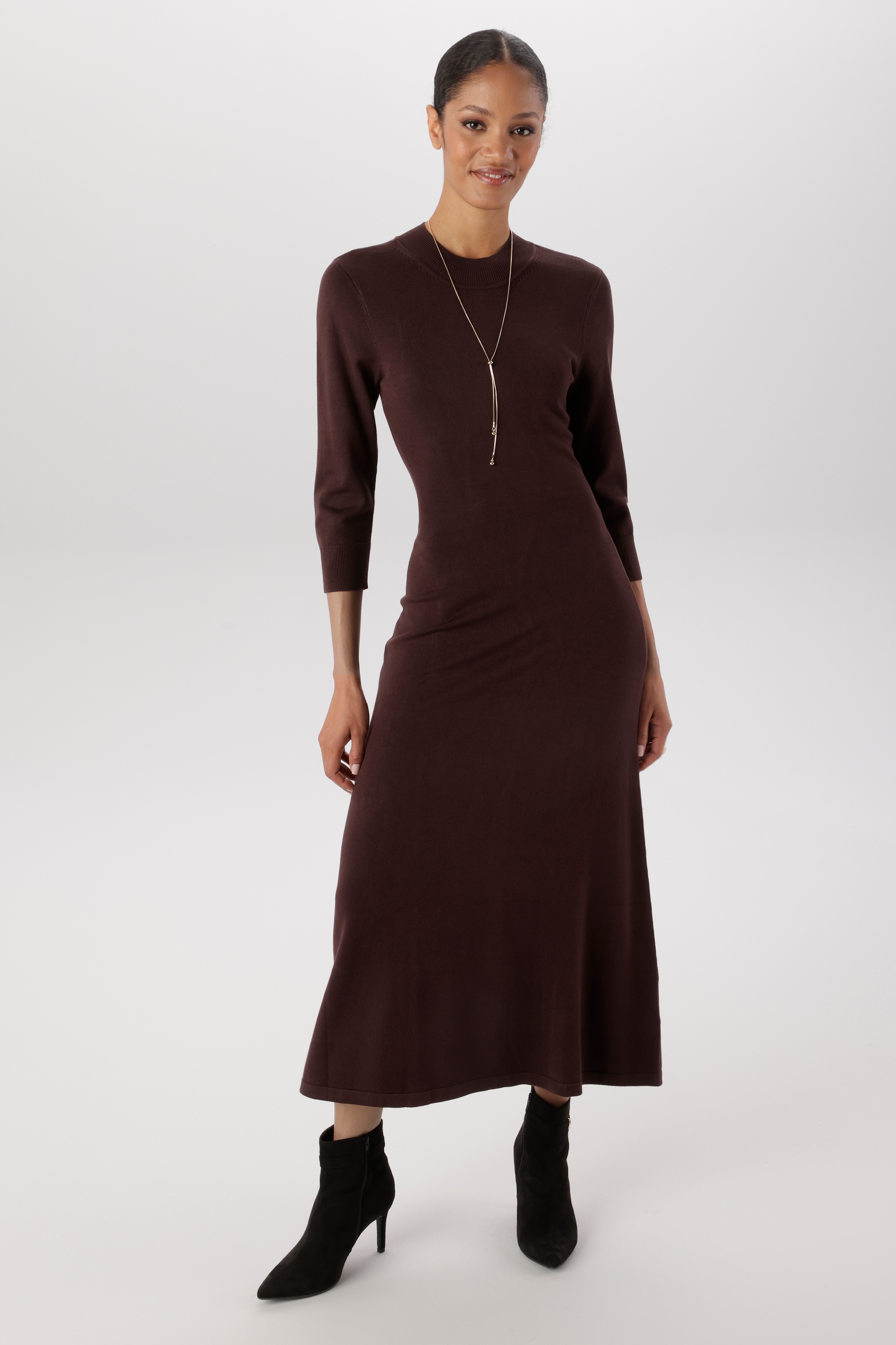 Aniston SELECTED Strickkleid mit kleinem Stehkragen - NEUE KOLLEKTION