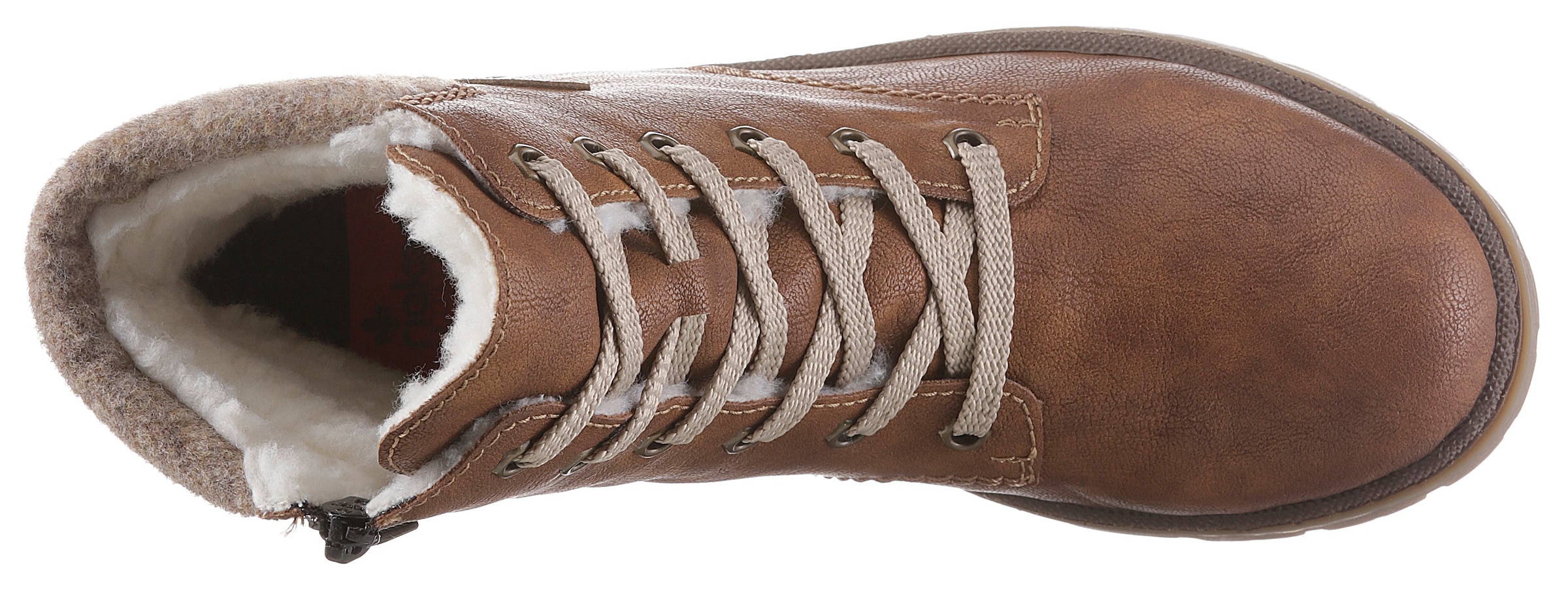 Rieker Winterboots, Winterstiefelette, Blockabsatz, in trendiger Used-Optik