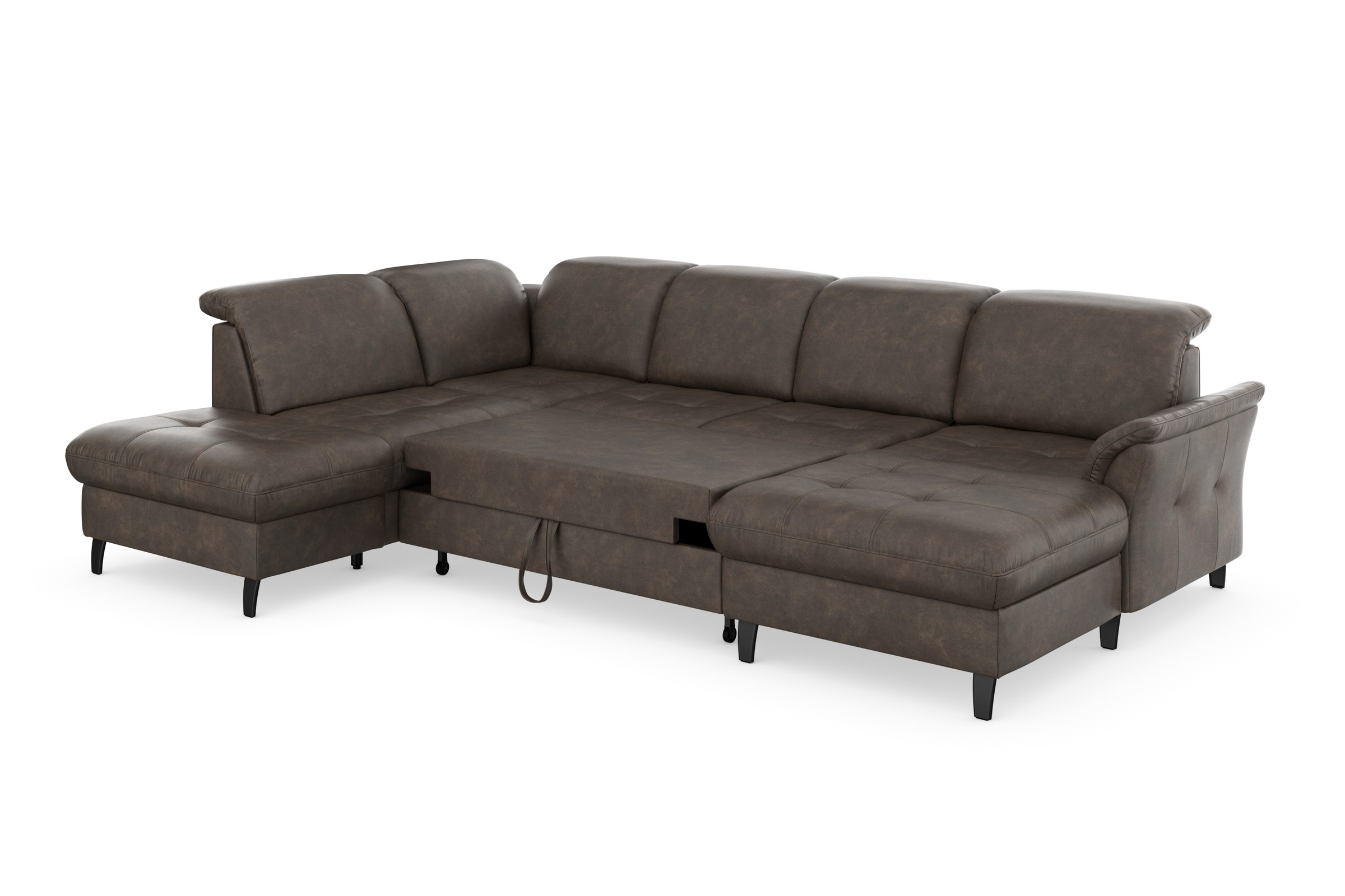 sit&more Wohnlandschaft »Maggiore U-Form«, wahlweise mit Kopfteilverstellung, Bettfunktion und Stauraum