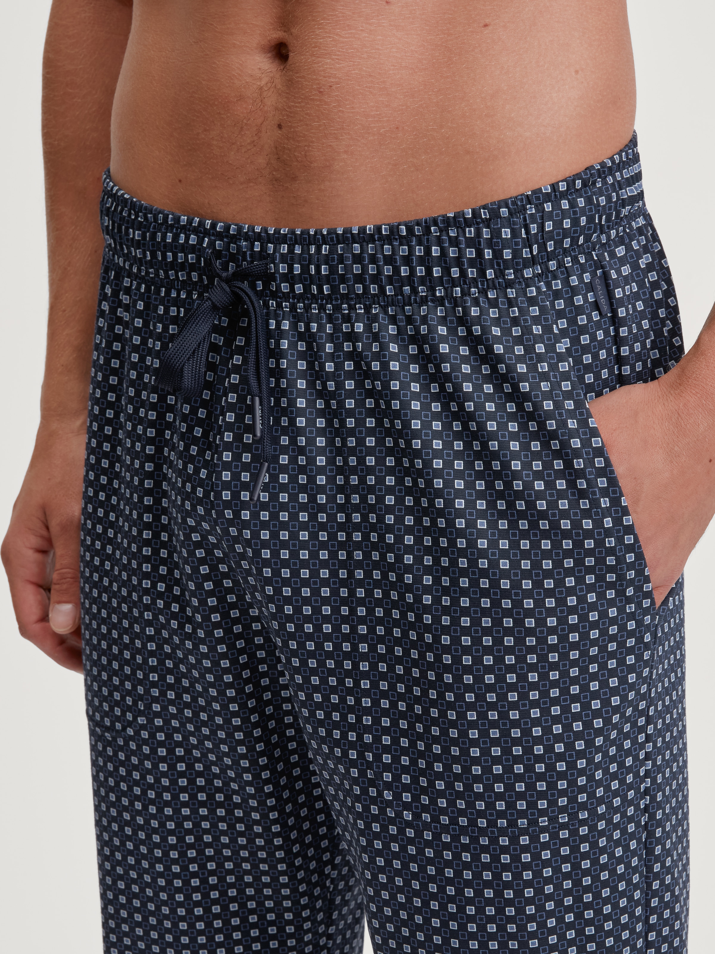 CALIDA Pyjamahose »Remix Basic Sleep«, lockerer gerader Schnitt, Gummibund, Seitentaschen, Single Jersey