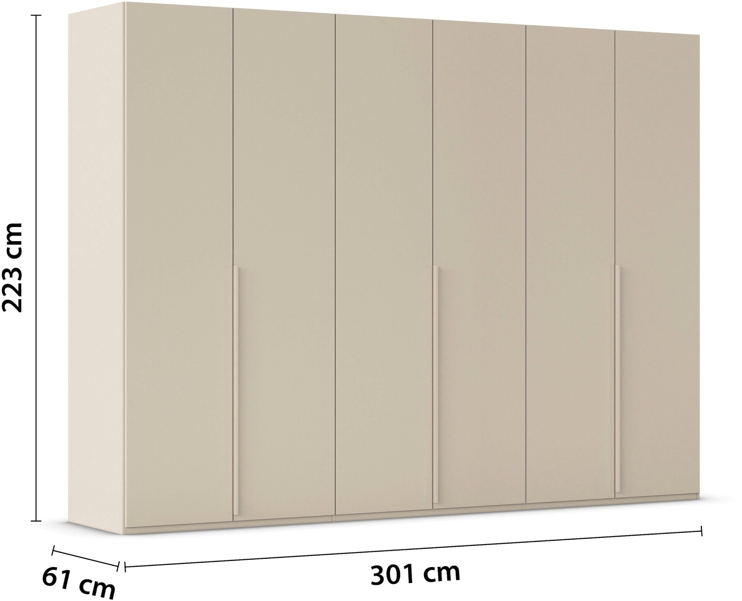 LeGer Home by Lena Gercke Kleiderschrank »Schrank Garderobe Ankleide Schlafzimmer Flur Serina«, (in 3 verschiedenen Ausstattungen BASIC/CLASSIC/PREMIUM), in 6 Breiten (101 - 401 cm) mit Front Glas oder Dekor MADE IN GERMANY