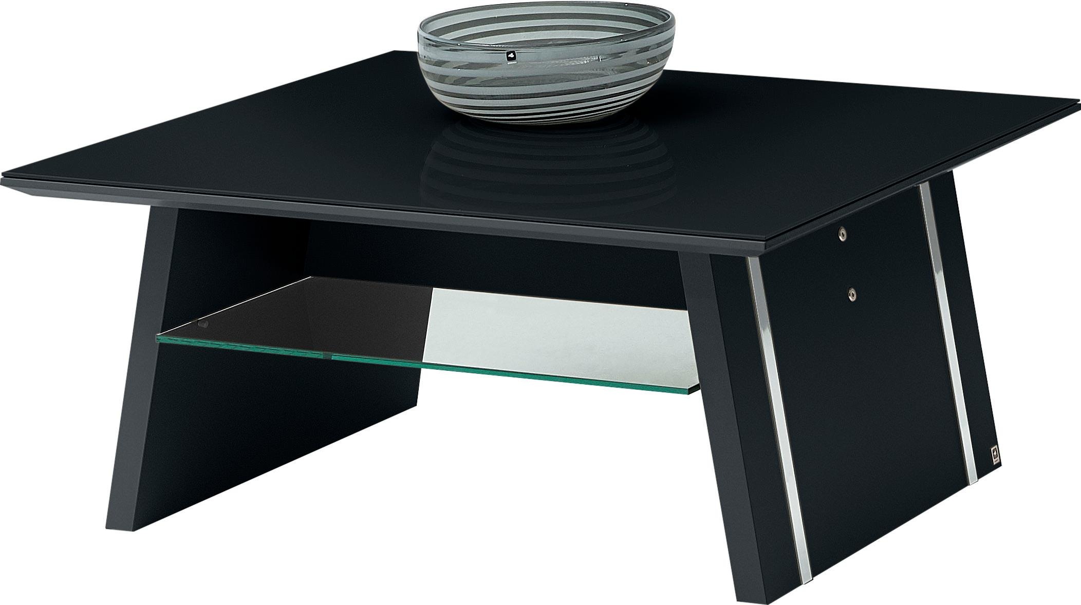 LEONARDO Couchtisch »CUBE«, mit Ablage, mit feinen Chromakzenten, Breite 90 cm