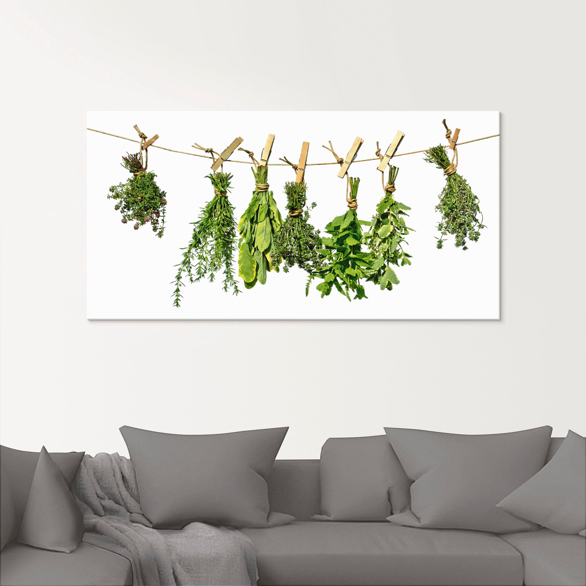 Artland Glasbild »Kräuter«, Pflanzen, (1 St.), in verschiedenen Größen