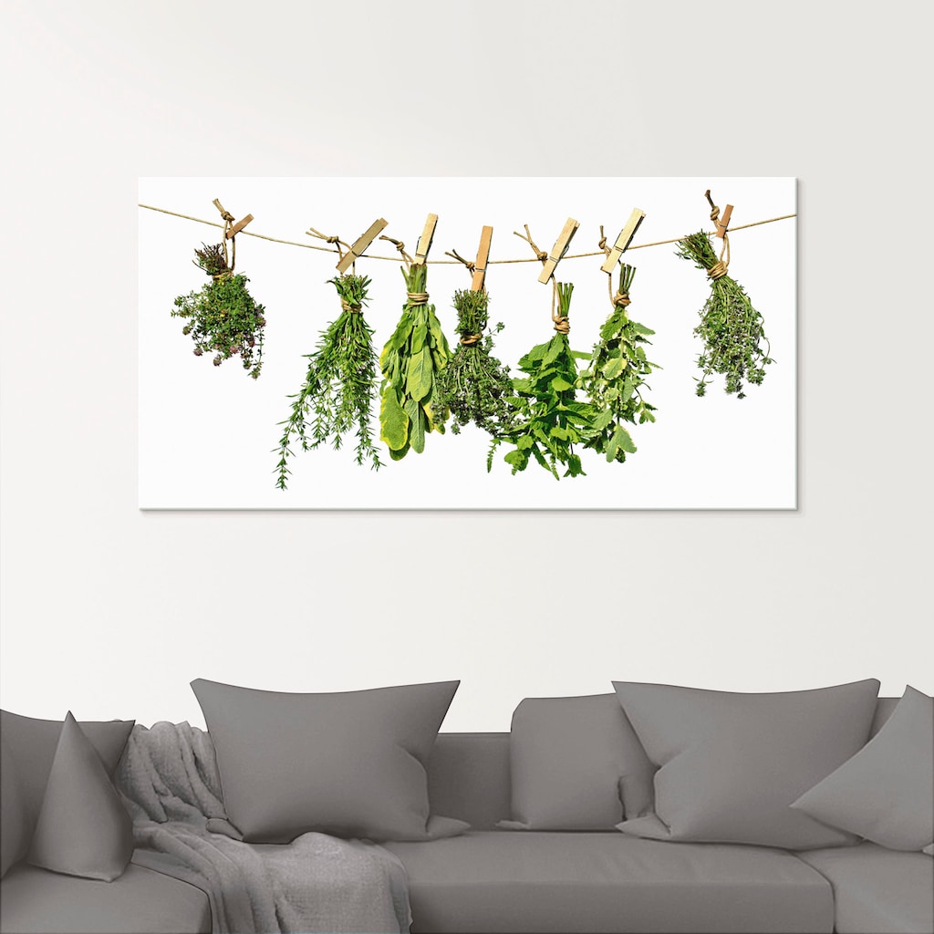 Artland Glasbild »Kräuter«, Pflanzen, (1 St.)
