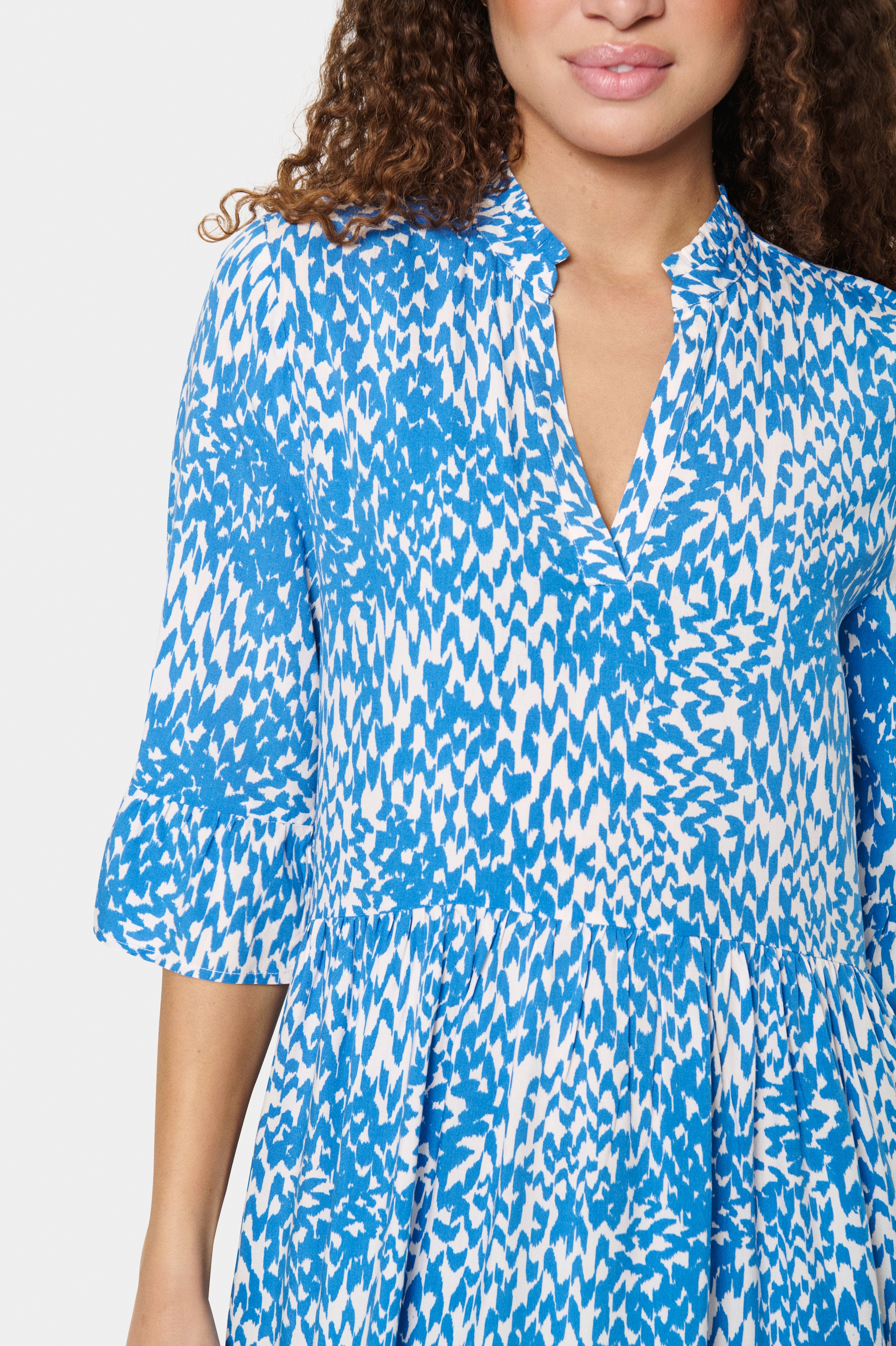Saint Tropez Blusenkleid »EdaSZ Dress«, mit Volant und 3/4 Ärmel