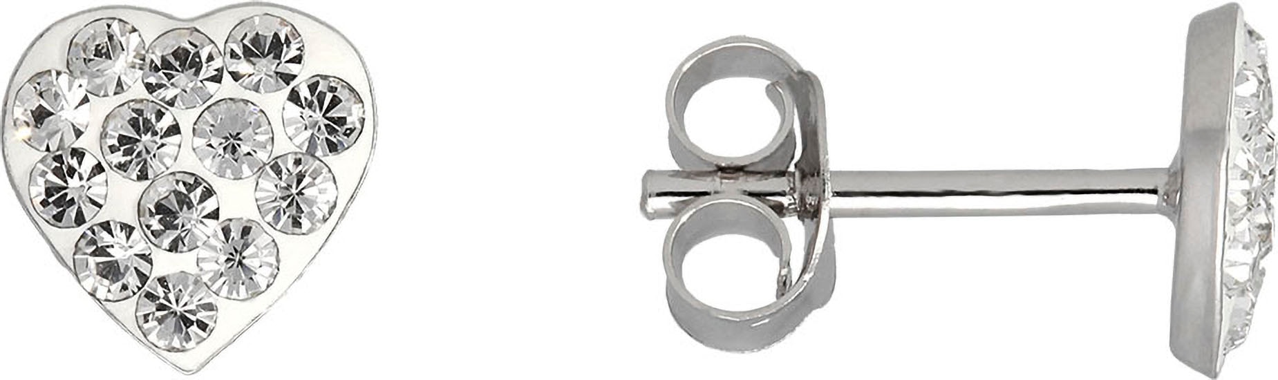 Firetti Paar Ohrstecker »Schmuck Geschenk Silber 925 Ohrschmuck Herz«, mit Kristallstein