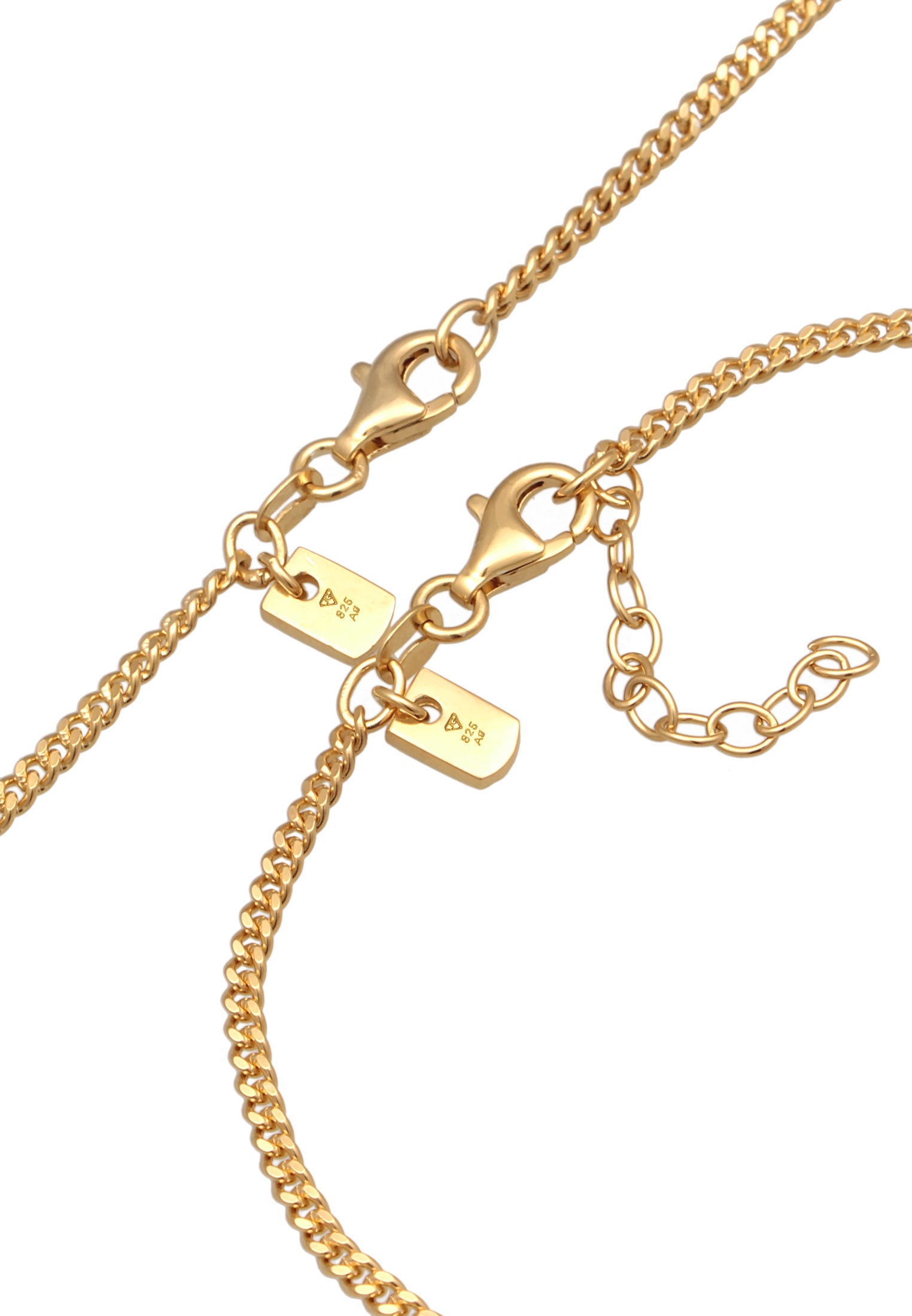 Kuzzoi Ketten und Armband Set »Schmuckset Panzerarmband Kette Basic 925 Silber«