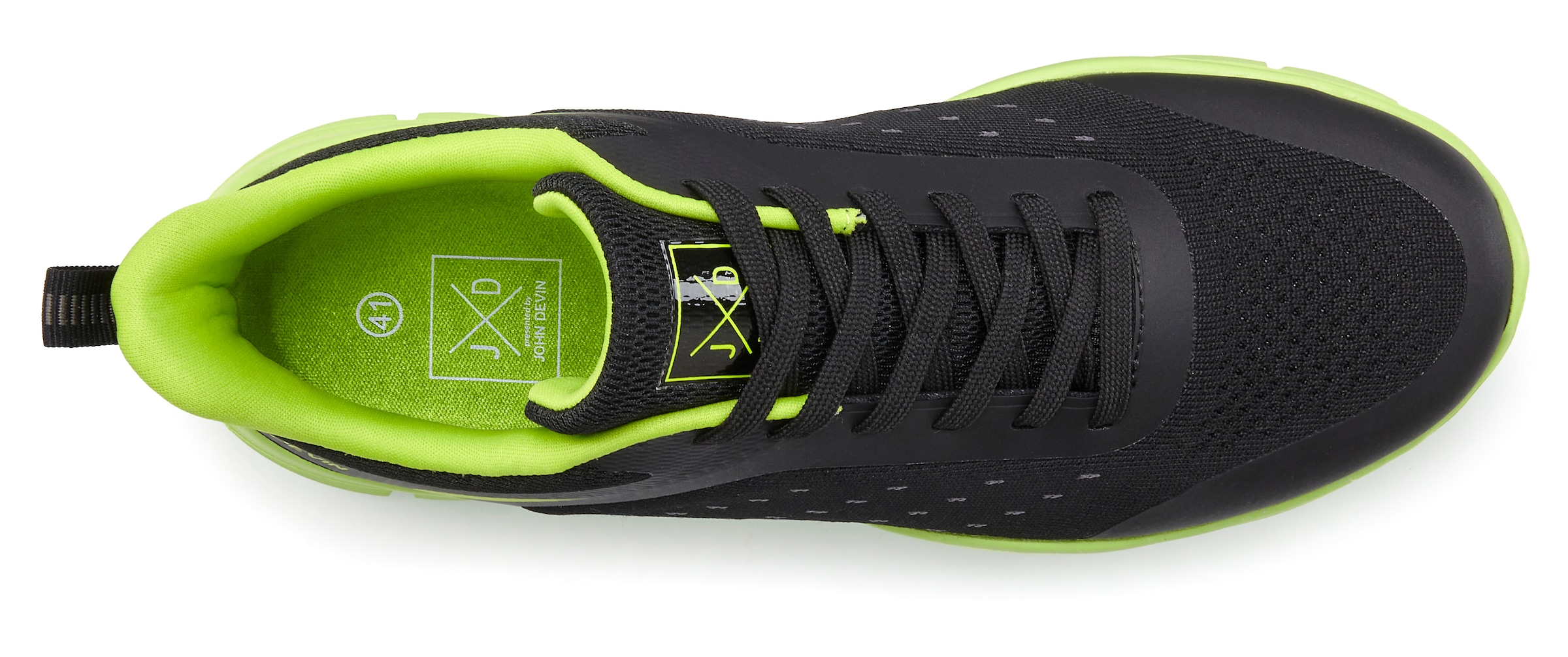 John Devin Sneaker »Schnürschuh, Freizeitschuhe, Schnürhalbschuhe, Halbschuh, Turnschuh«  im sportiven Look mit farbiger und flexibler Sohle VEGAN