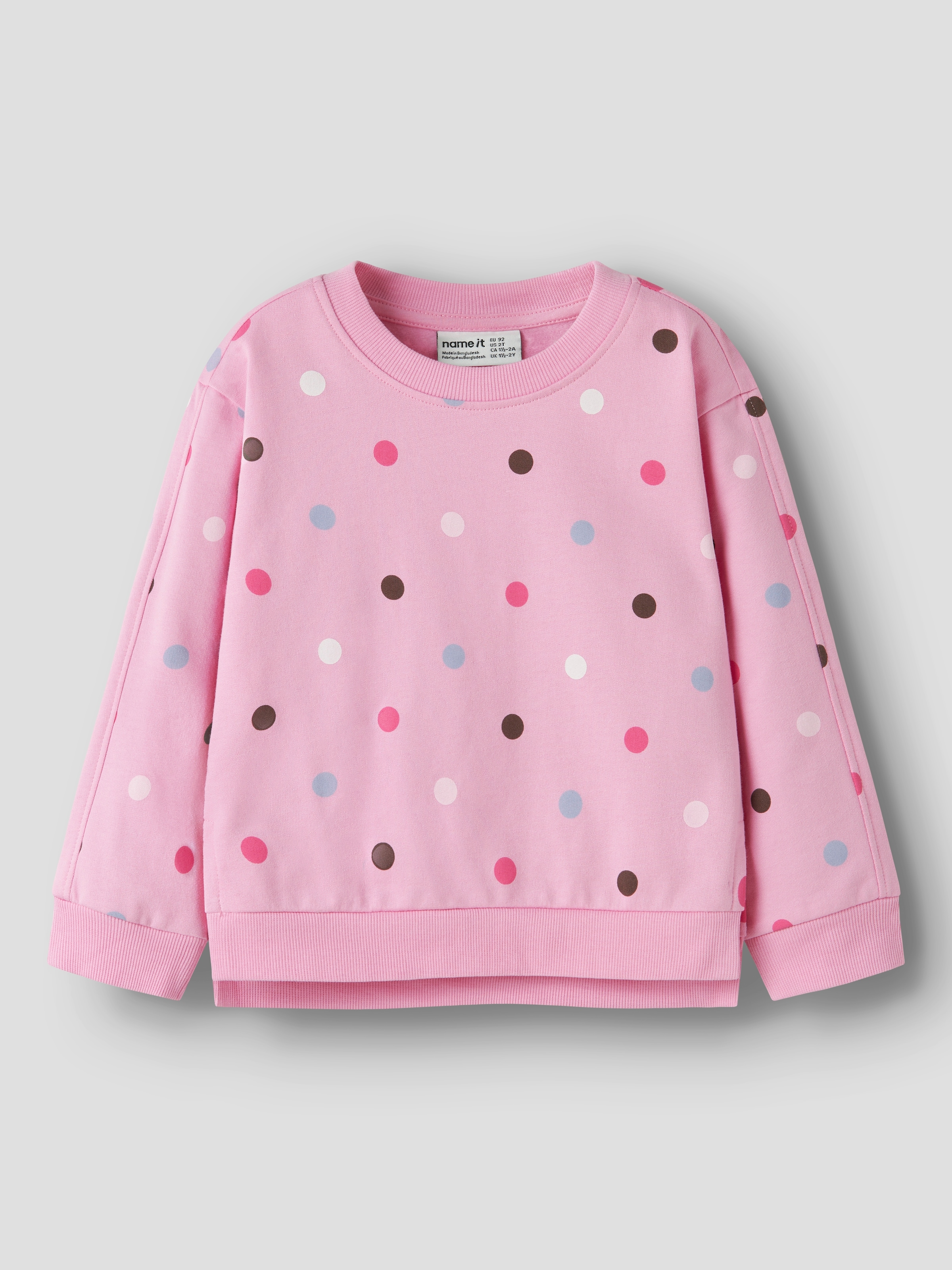 Name It Sweatshirt »NMFNISALA LS NREG SWEAT BRU PB«, Baumwolle
