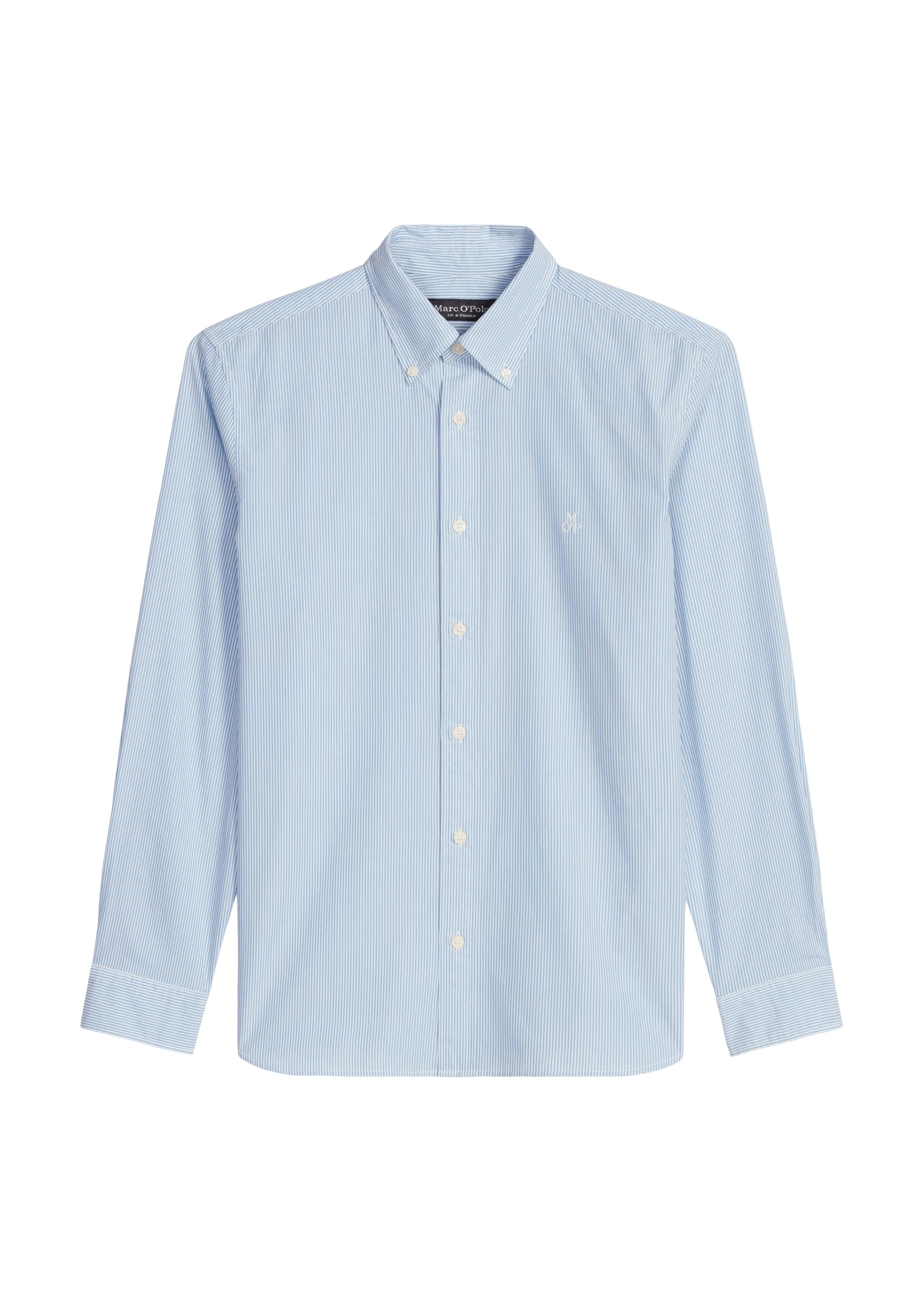 Marc O'Polo Streifenhemd regular Fit, Bio-Baumwolle, Button-down-Kragen