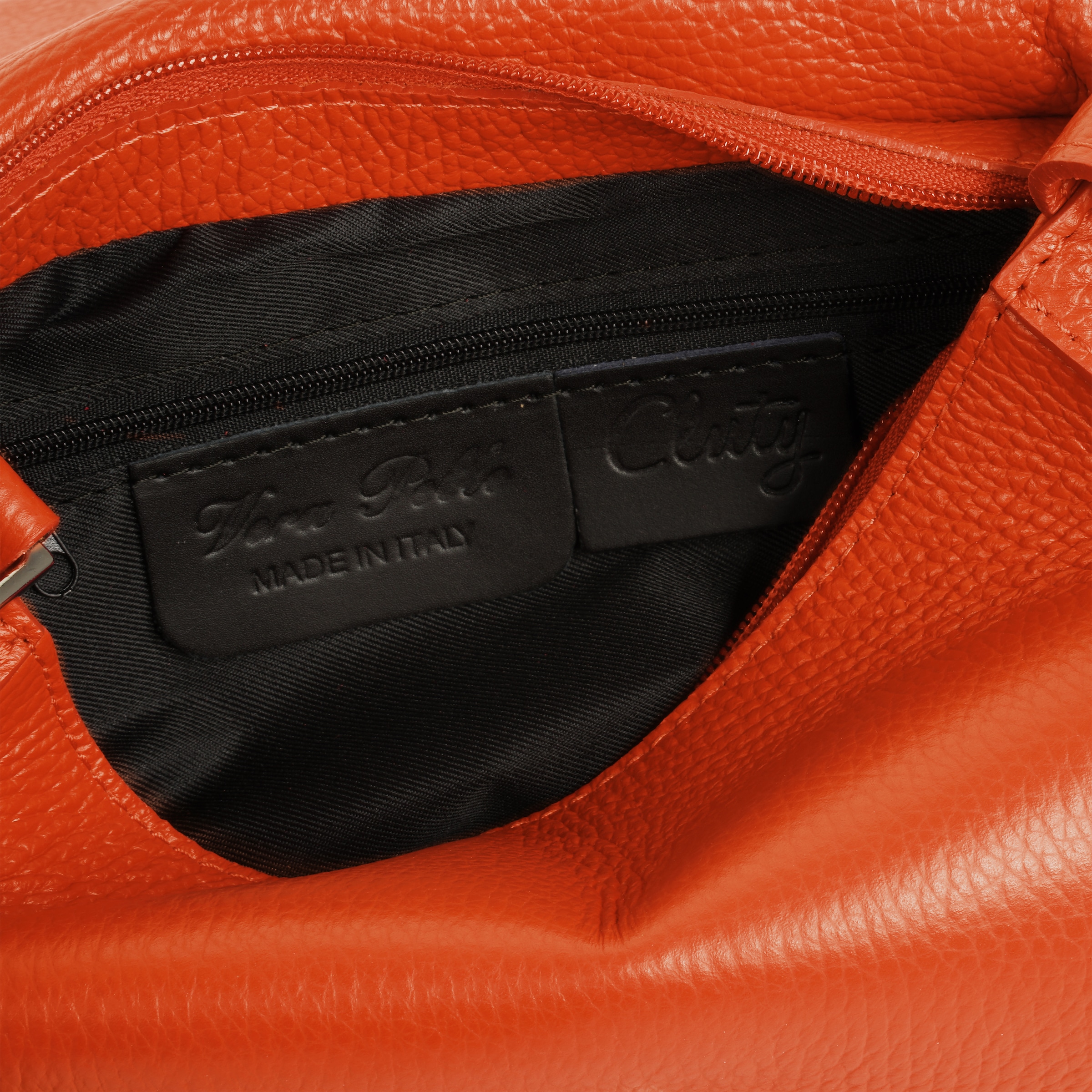 Cluty Henkeltasche, echt Leder, Made in Italy