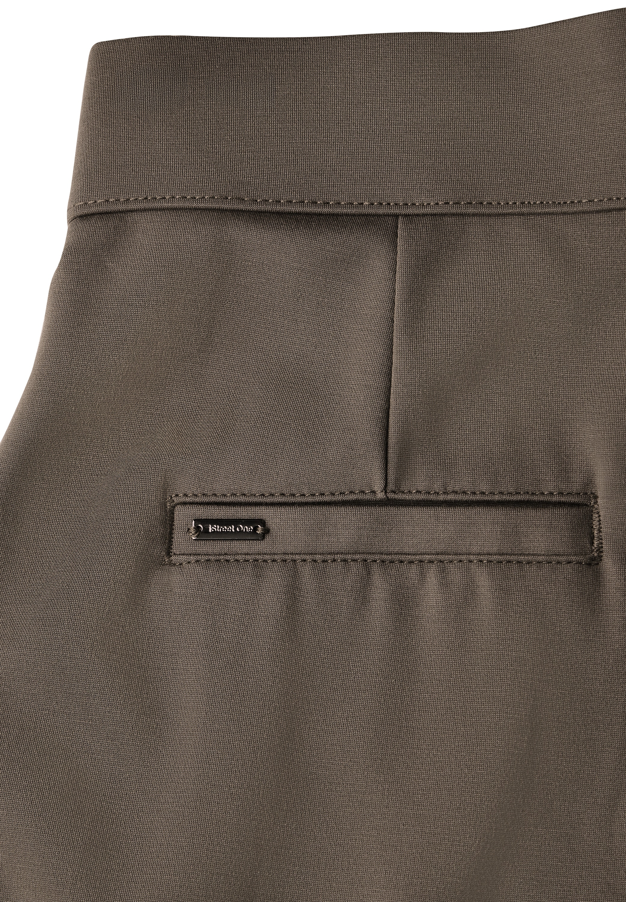 STREET ONE Stoffhose, Sommerhose mit Knopfdetail am Bund