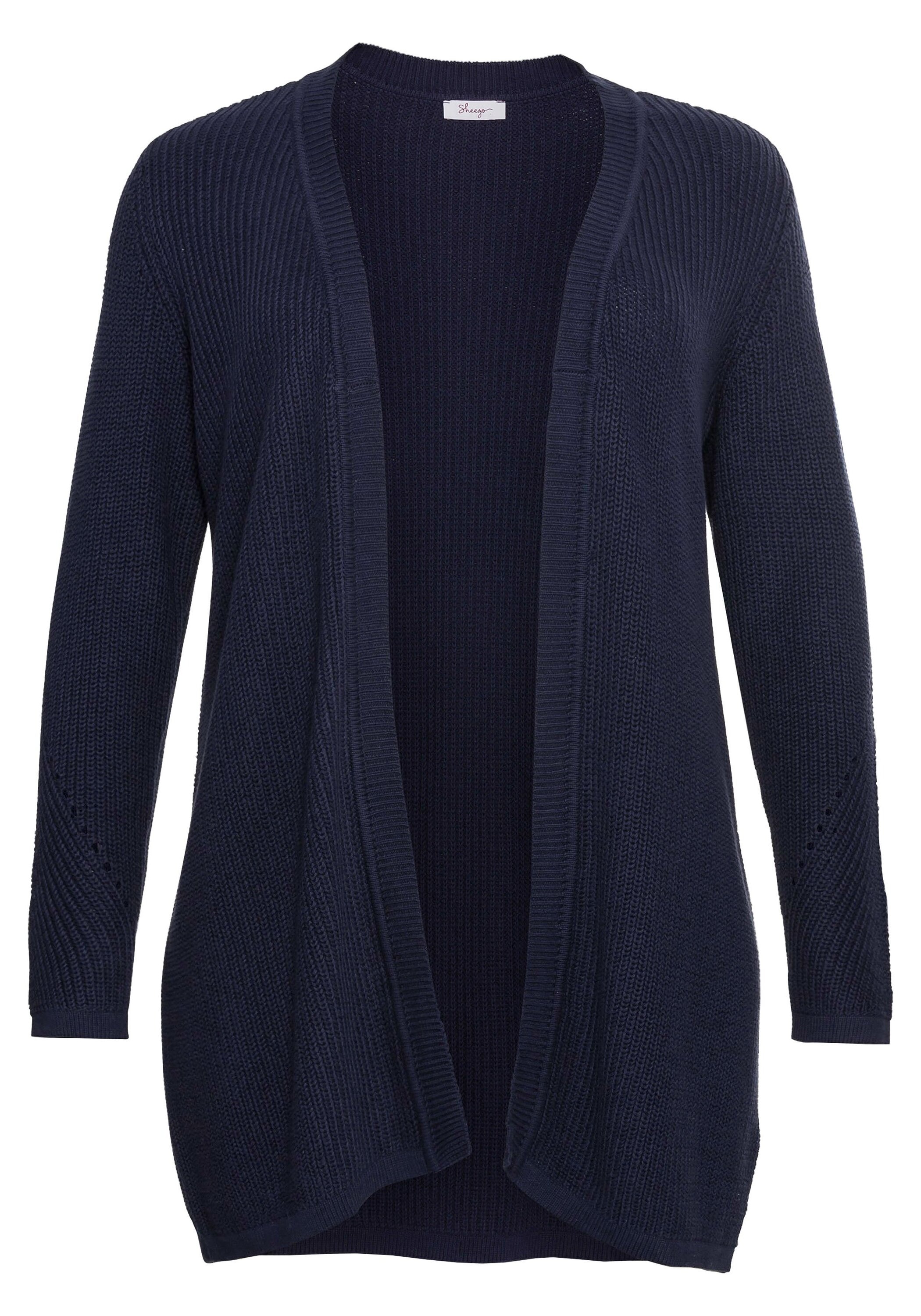 Sheego Longstrickjacke »Cardigan aus Grobstrick, in offener Form«, aus Grobstrick, in offener Form