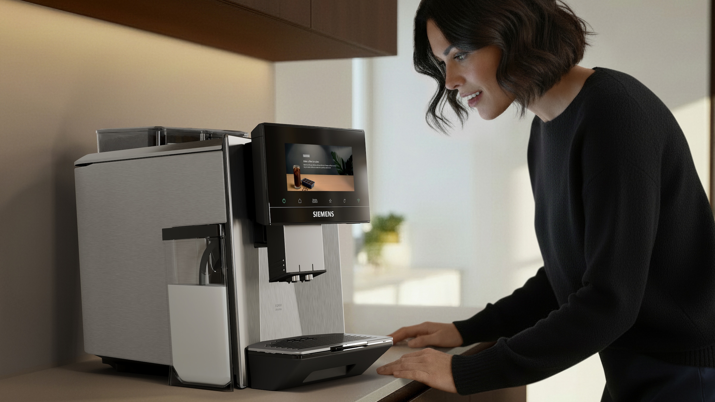 SIEMENS Kaffeevollautomat »TQ927E03« farbiges 6.8'' TFT-Display, individuelle Aromaeinstellung, Edelstahl