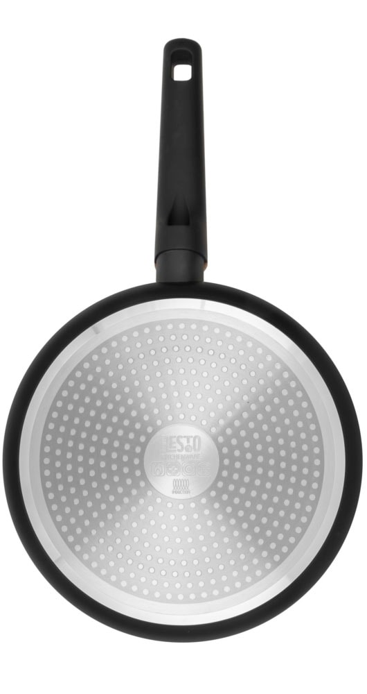 RESTO Kitchenware Bratpfanne »Mon, Universalpfanne antihaftbeschichtet und spülmaschinenfest«, Aluminium, (1 tlg.), mit verstärktem Boden und ergonomischem Griff in Holzoptik