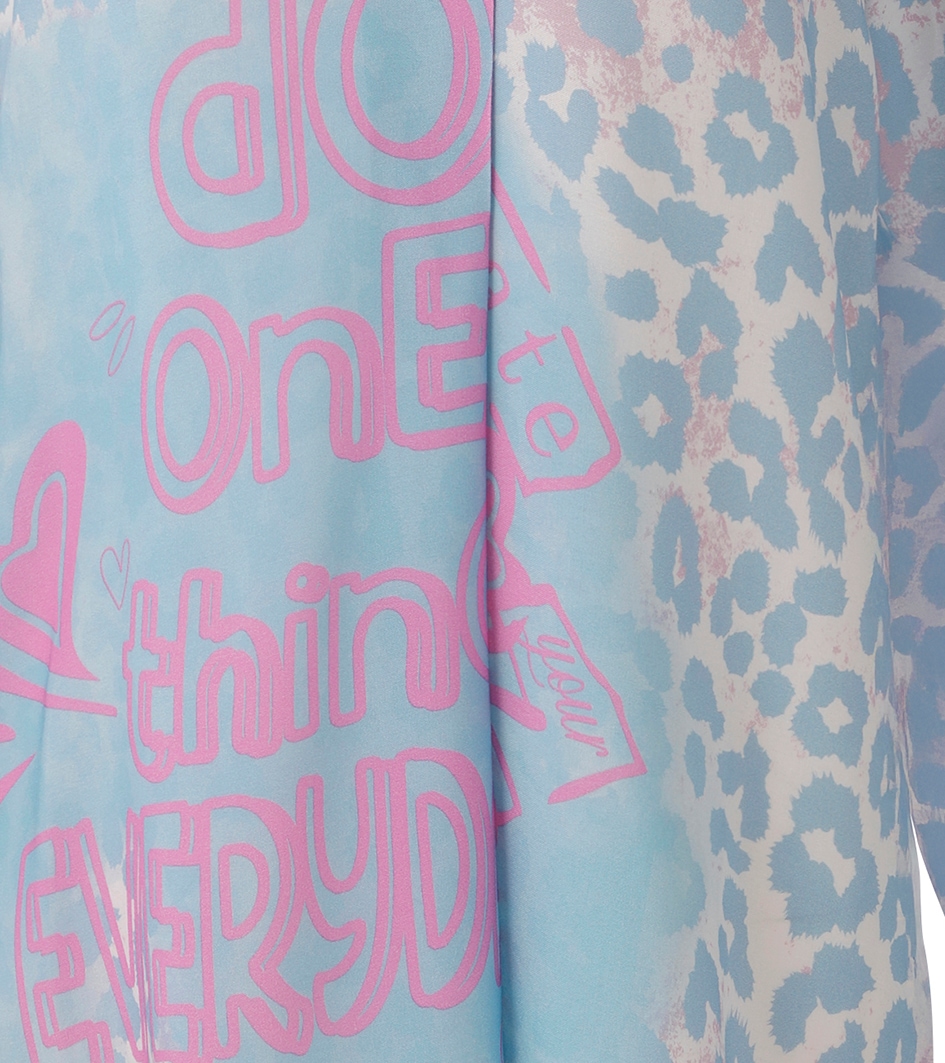 Aniston CASUAL Schlupfbluse mit Statement-Schriftzügen und coolen Leoprint - NEUE KOLLEKTION