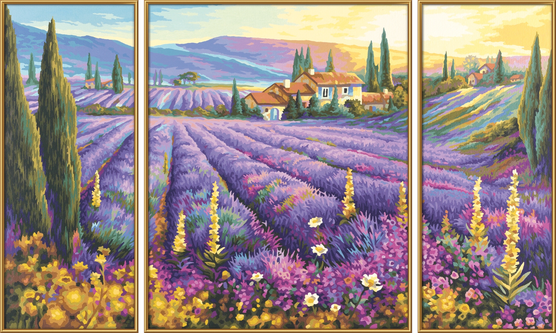 Schipper | »Meisterklasse Lavendelfelder«, Germany Malen Triptychon online Made - OTTO Zahlen in nach
