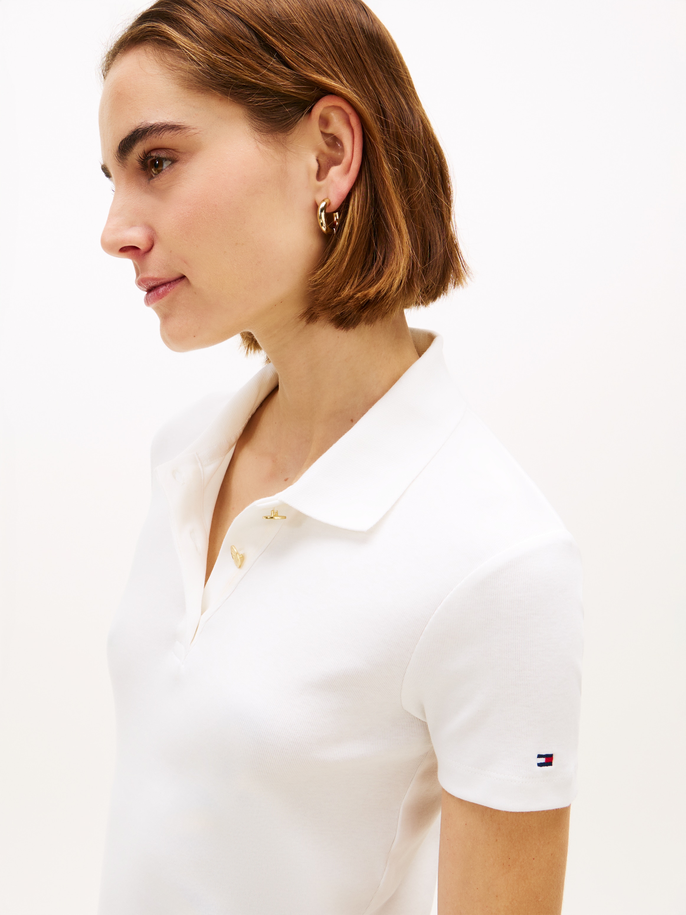Tommy Hilfiger Poloshirt »GOLD BUTTON SLIM SS POLO«