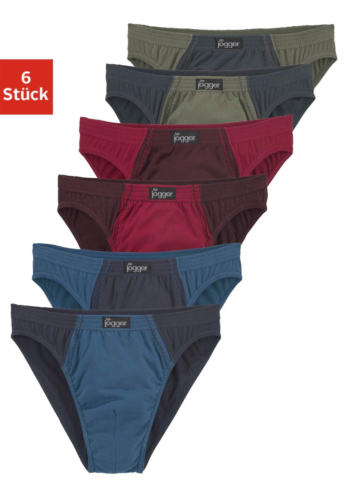 le jogger® Slip, (Packung, 6 St.), schöner Basic in schönen Farbkombinationen