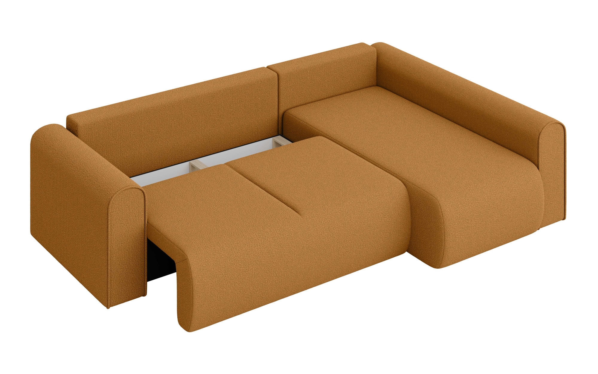 INOSIGN Ecksofa »Zacharia wahlweise Schlafsofa mit Bettkasten, B/T/H 250/166/86 cm«, L-Form mit Wellenunterfederung, Ottomane rechts oder links bestellbar