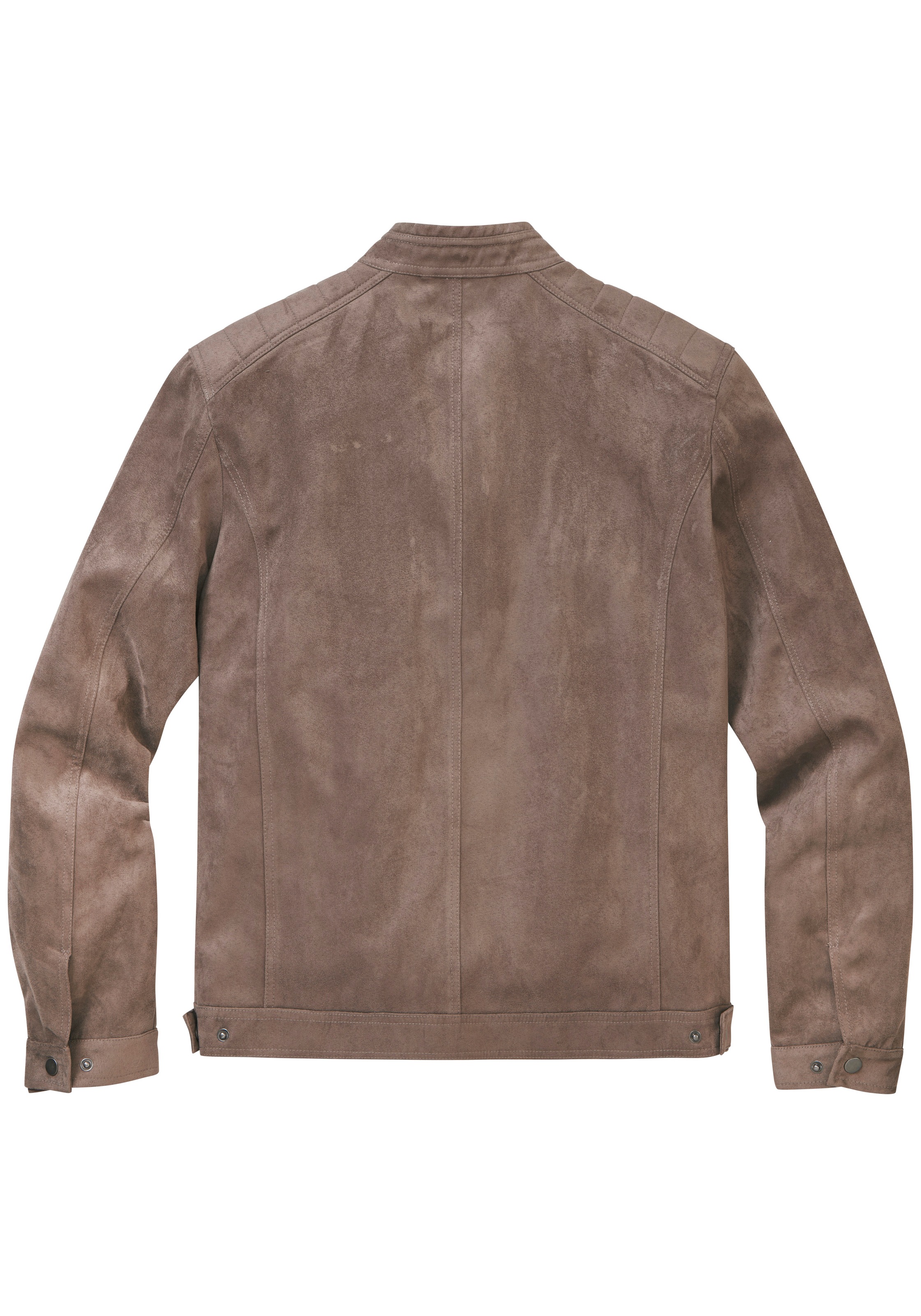 John Devin Bikerjacke », Überjangjacke in Veloursleder-Optik« Schultern mit typischer Absteppung