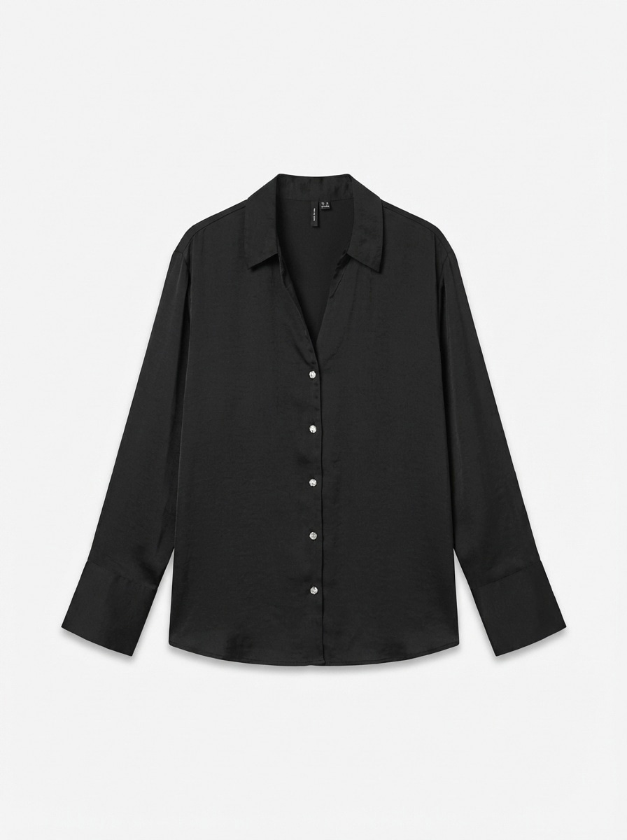 Vero Moda Hemdbluse »VMSOMMER LS BUTTON SHIRT WVN NOOS« Kunstfaser, regular fit